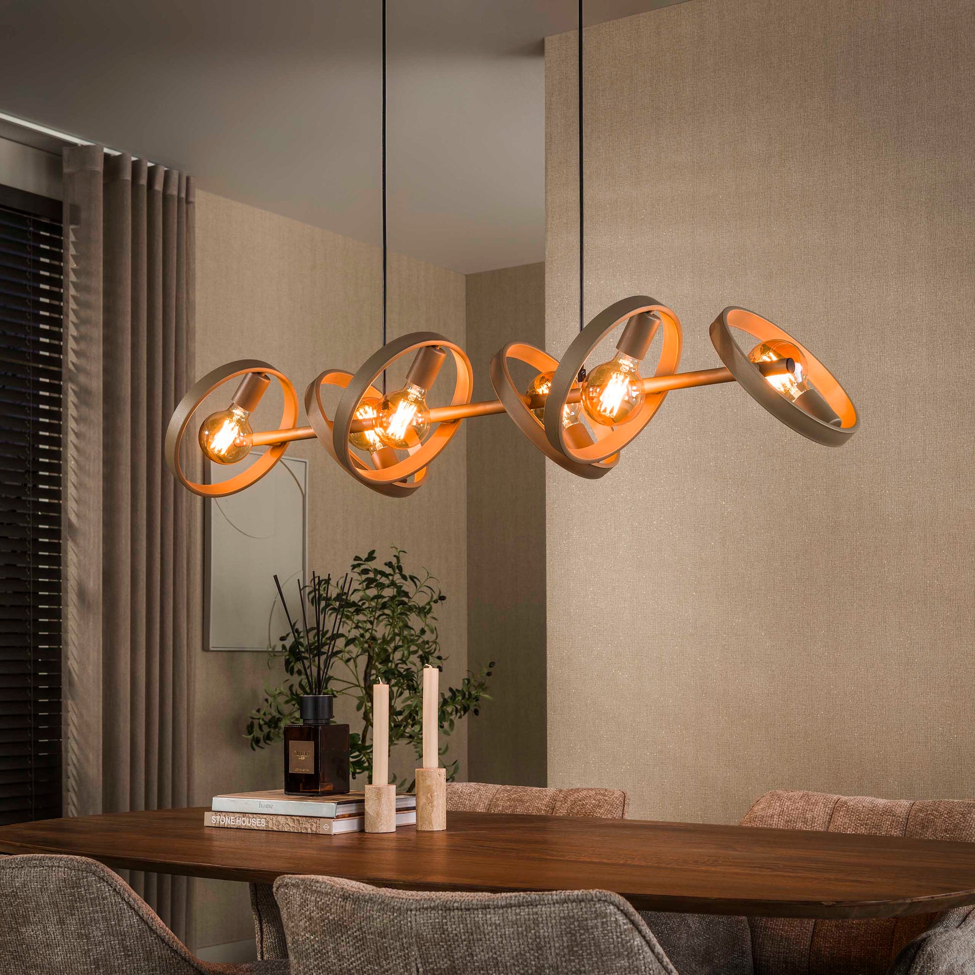 Hanglamp Hover 6-lichts / Beige – afbeelding 1