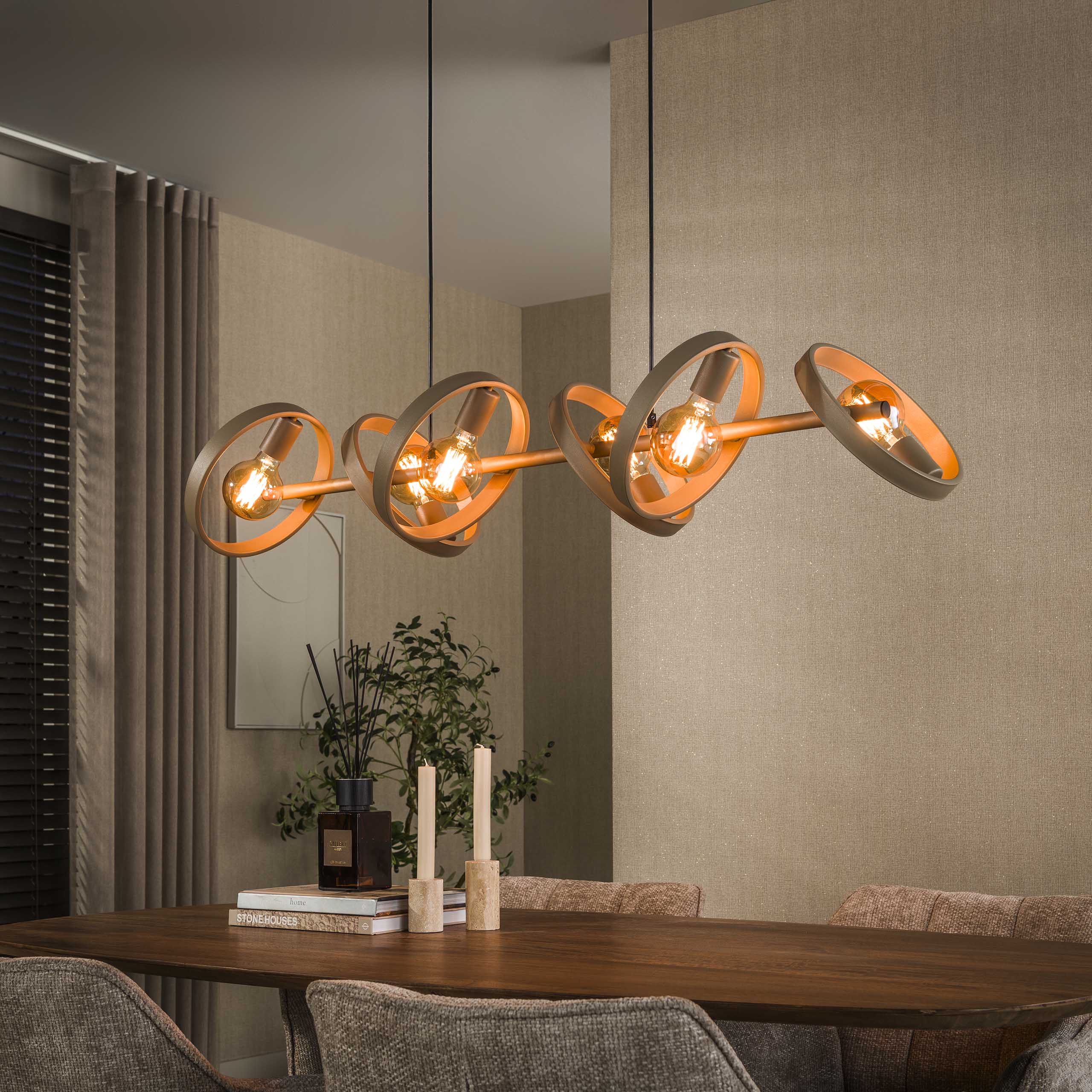 Hanglamp Hover 6-lichts / Beige – afbeelding 1