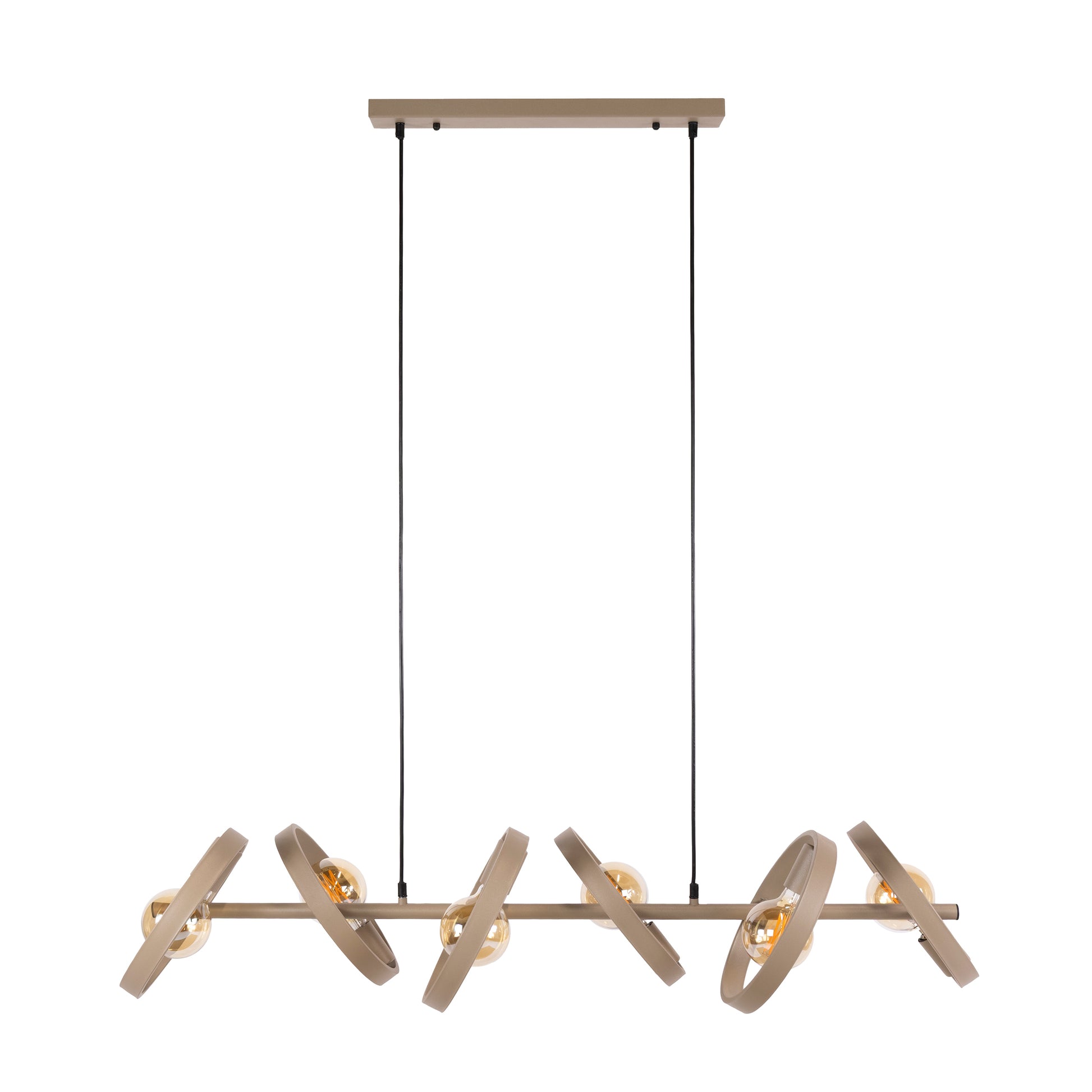 Hanglamp Hover 6-lichts / Beige – afbeelding 3