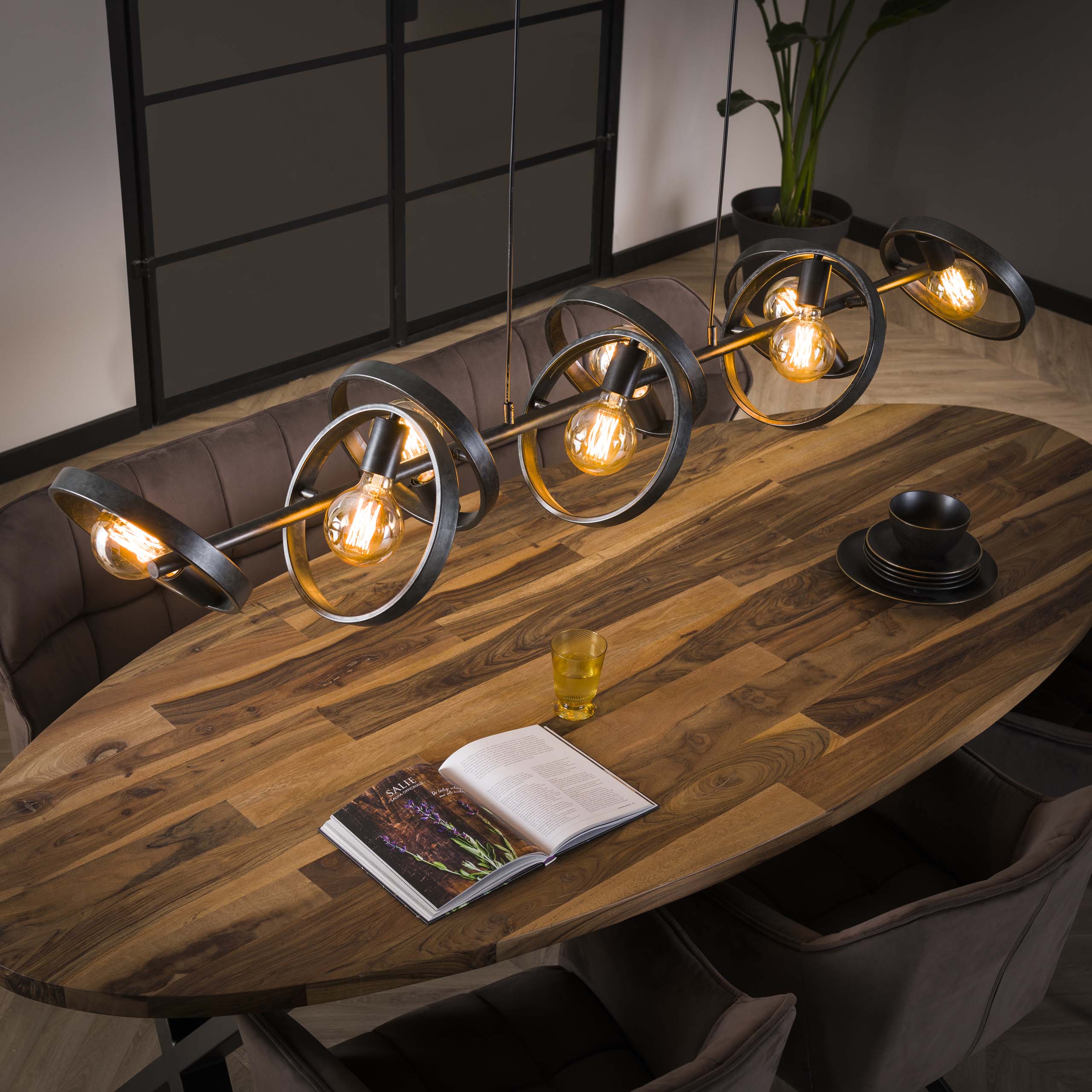 Hanglamp Hover 8-lichts / Charcoal – afbeelding 1
