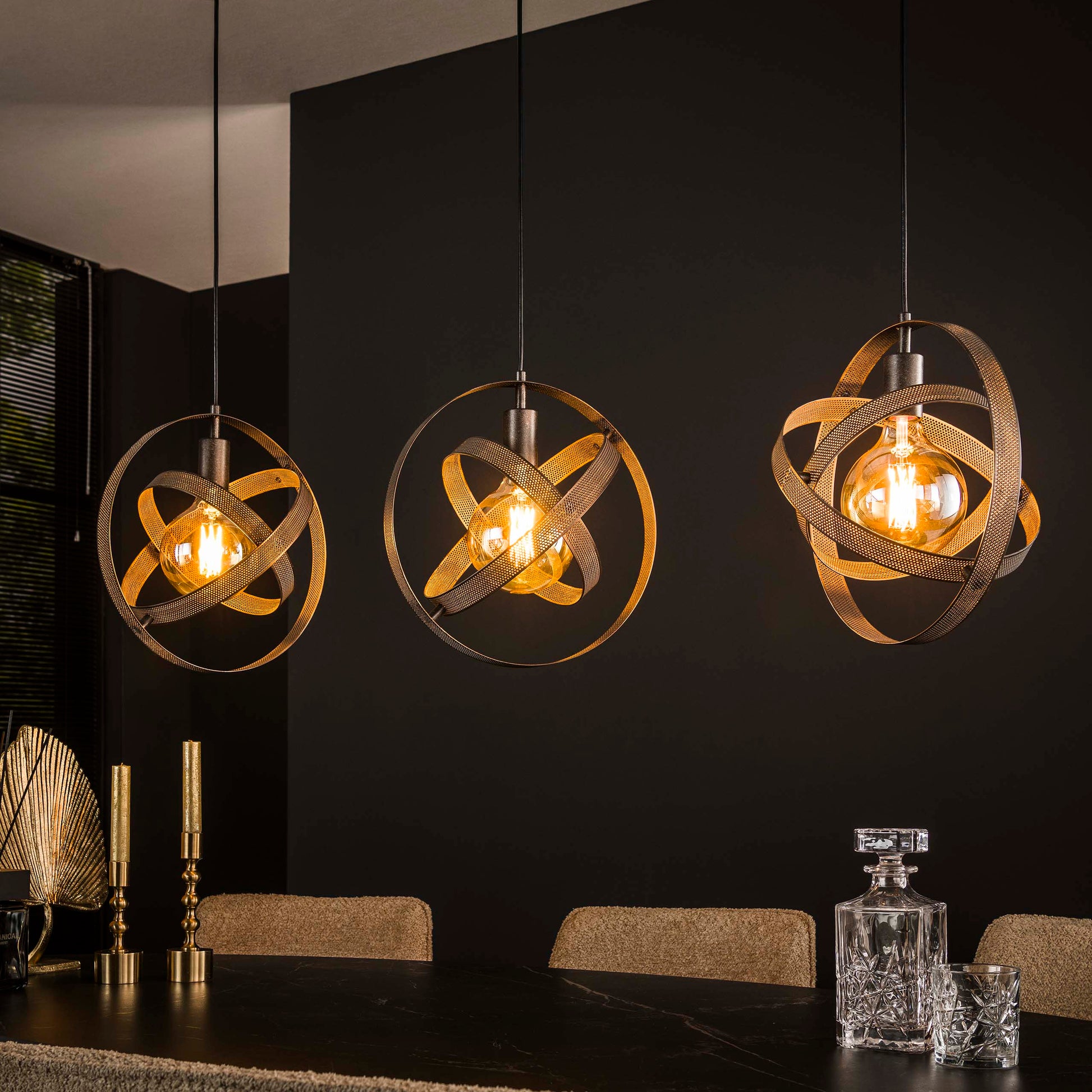 Hanglamp Cosmos 3-lichts / Artic zwart – afbeelding 1