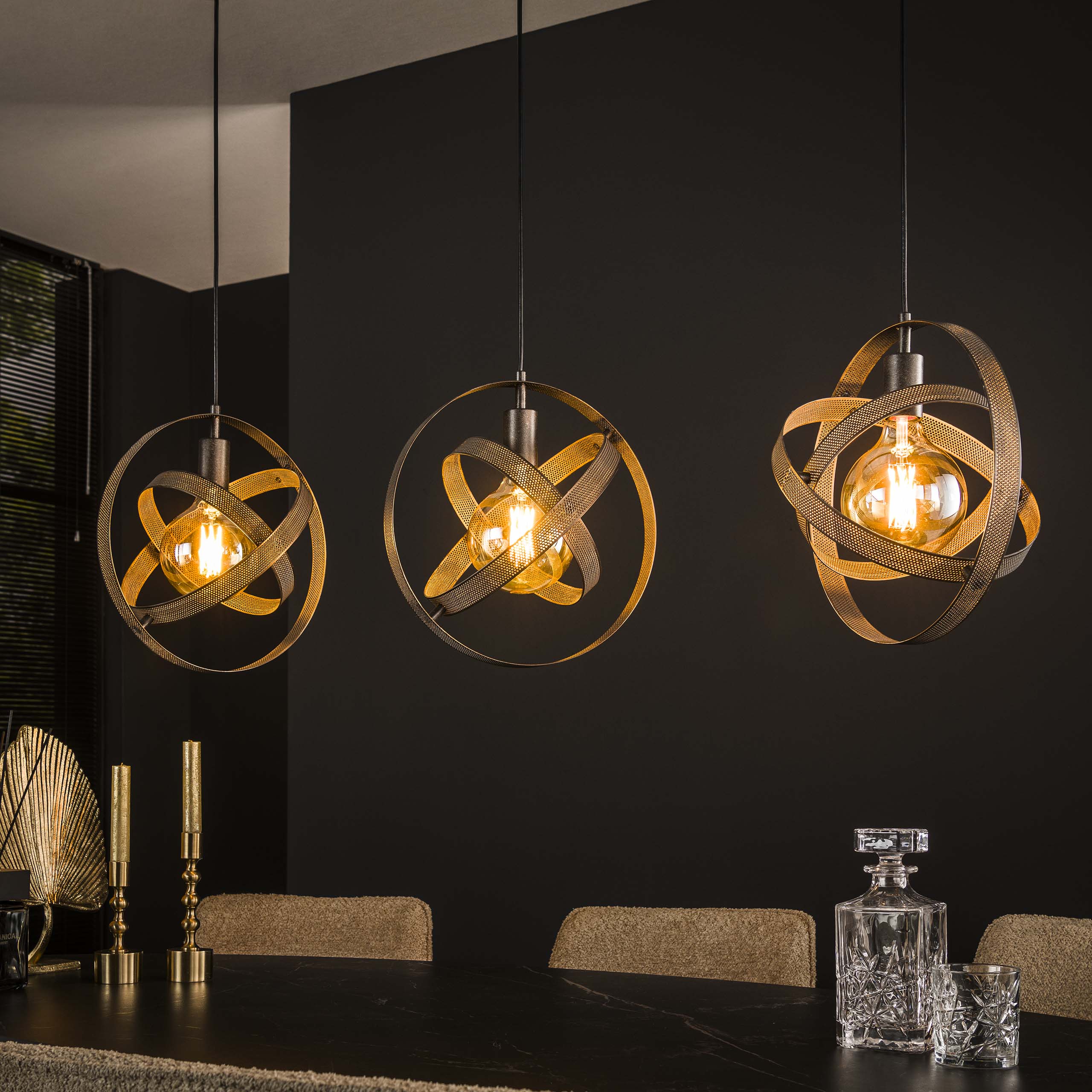 Hanglamp Cosmos 3-lichts / Artic zwart – afbeelding 1