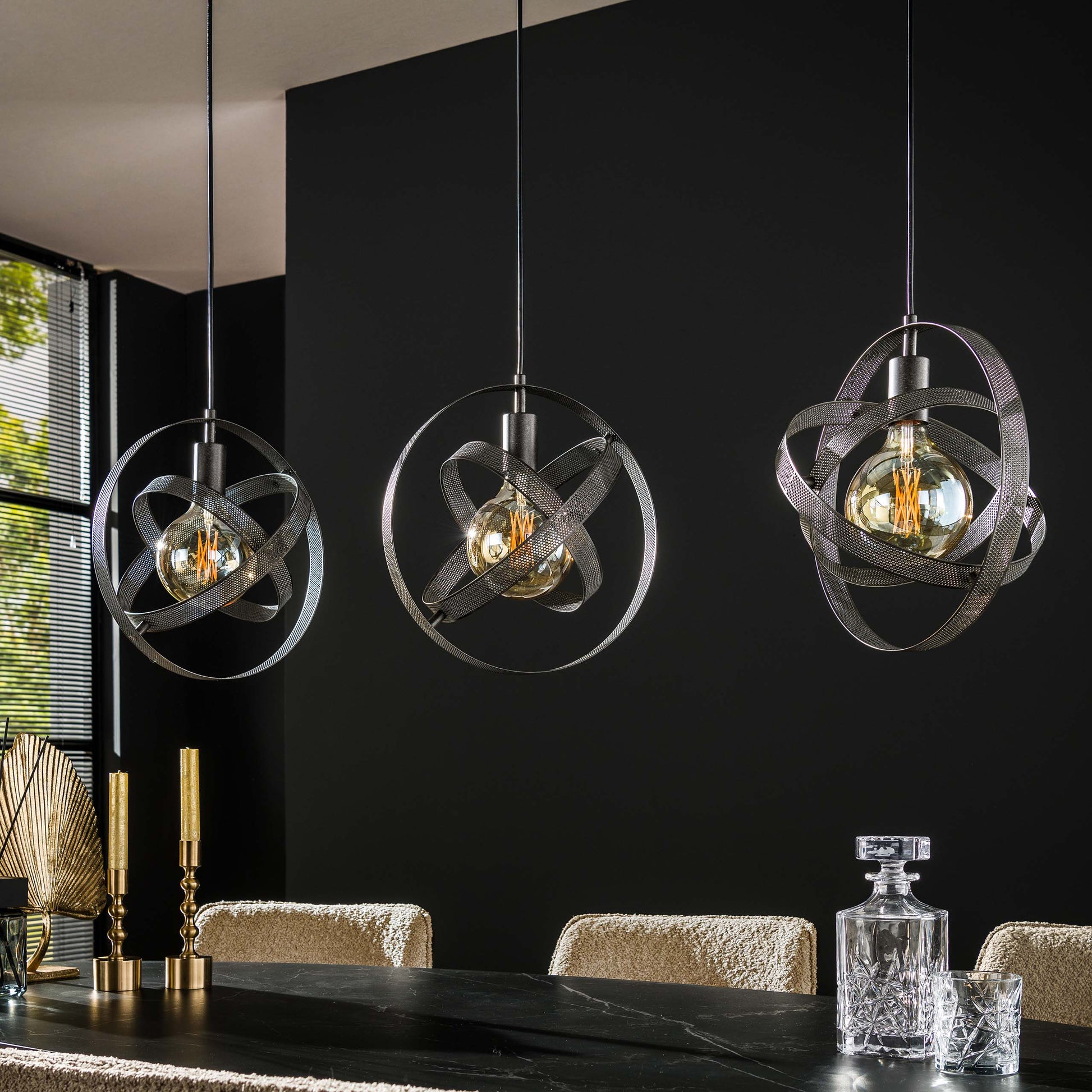Hanglamp Cosmos 3-lichts / Artic zwart – afbeelding 2
