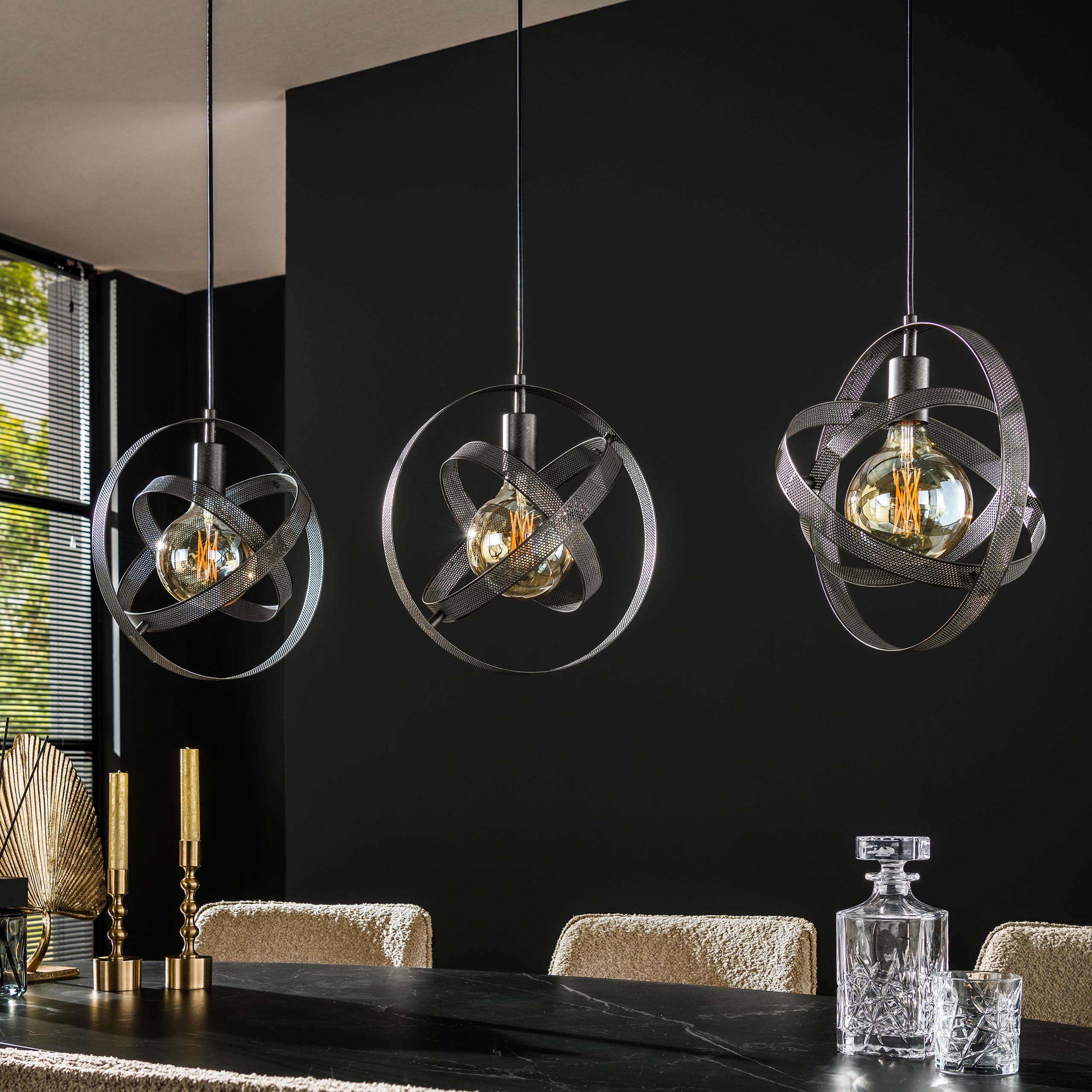 Hanglamp Cosmos 3-lichts / Artic zwart – afbeelding 2