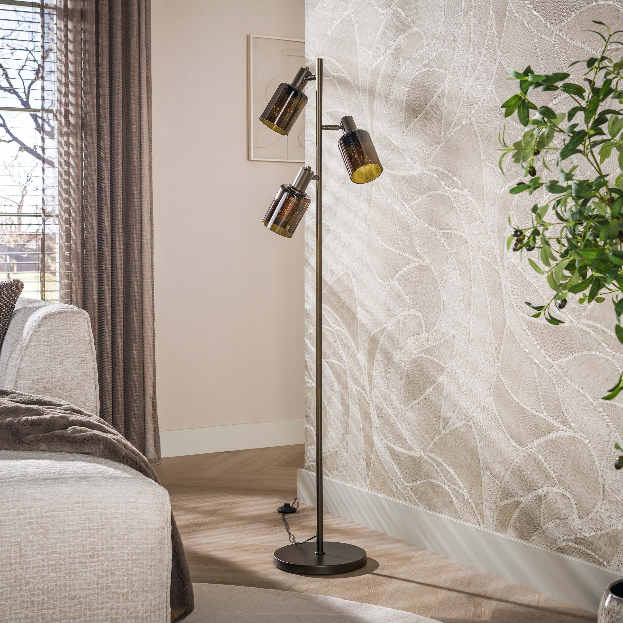 Vloerlamp Sepiora 3-lichts / Sienna bruin – afbeelding 2
