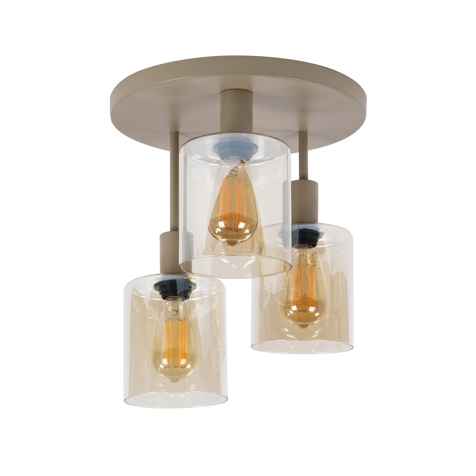 Plafondlamp Sepiora 3-lichts / Beige – afbeelding 2