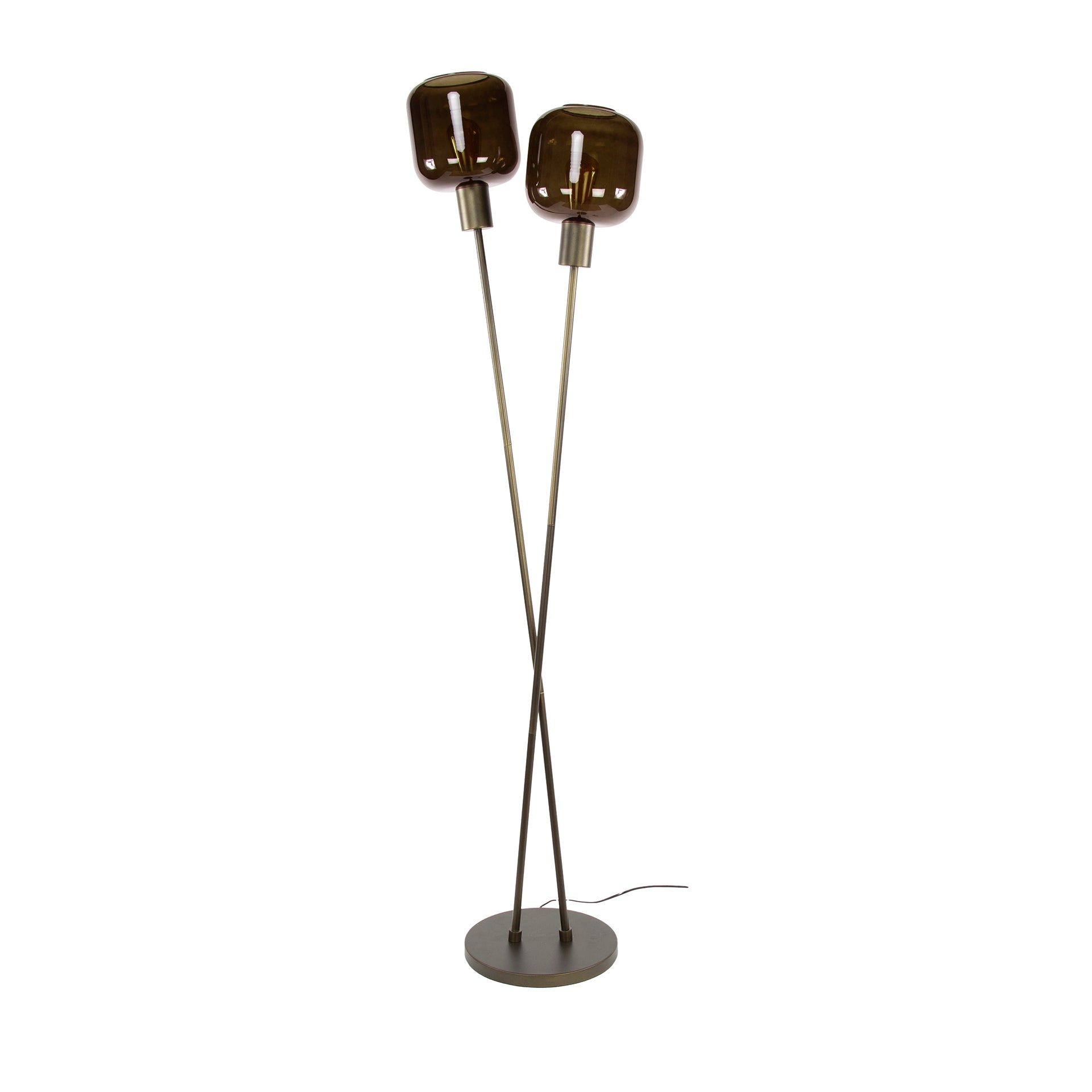 Vloerlamp Bronza 2-lichts / Sienna bruin – afbeelding 3