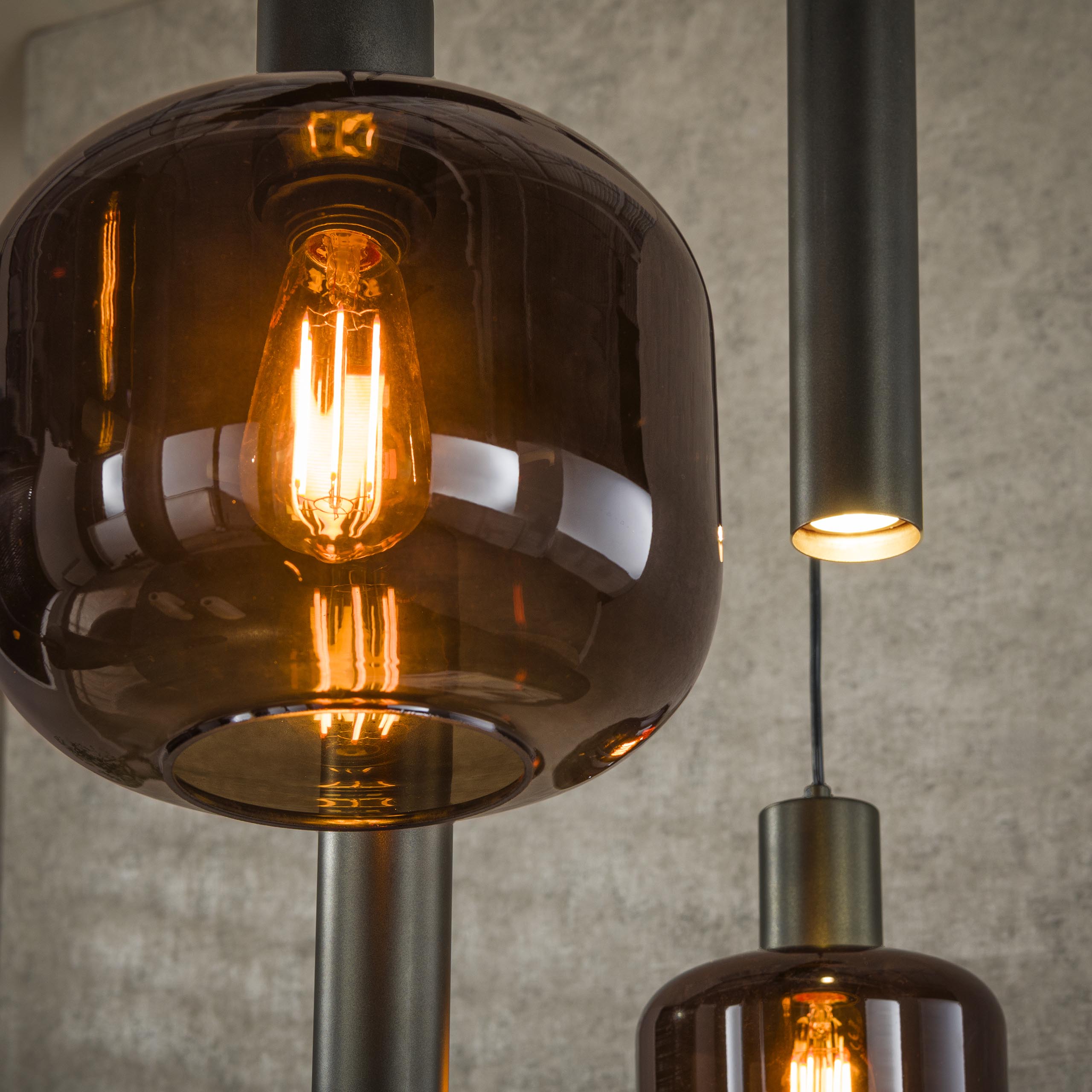 Hanglamp Bronza 4+3-lichts / Sienna bruin – afbeelding 3
