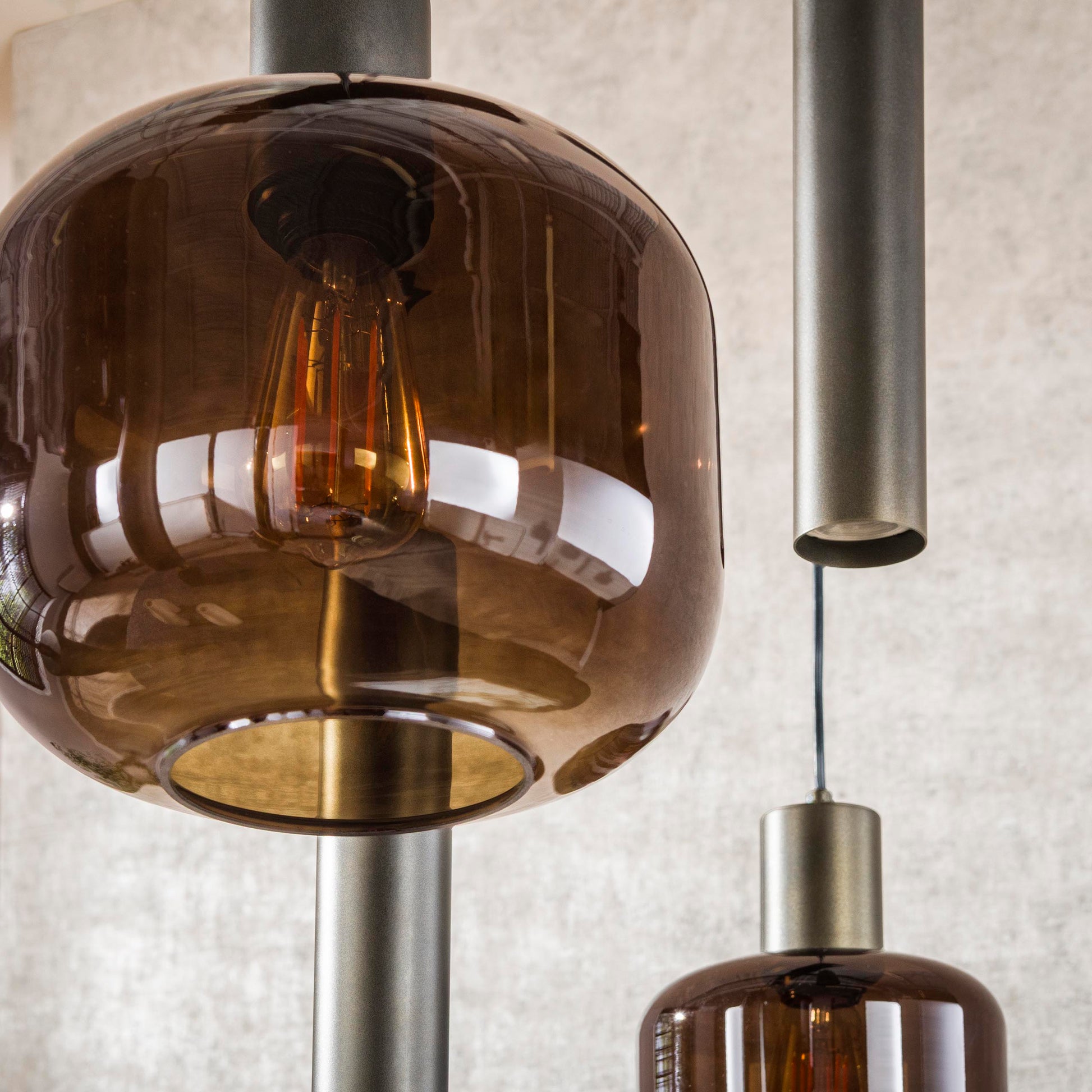 Hanglamp Bronza 4+3-lichts / Sienna bruin – afbeelding 4