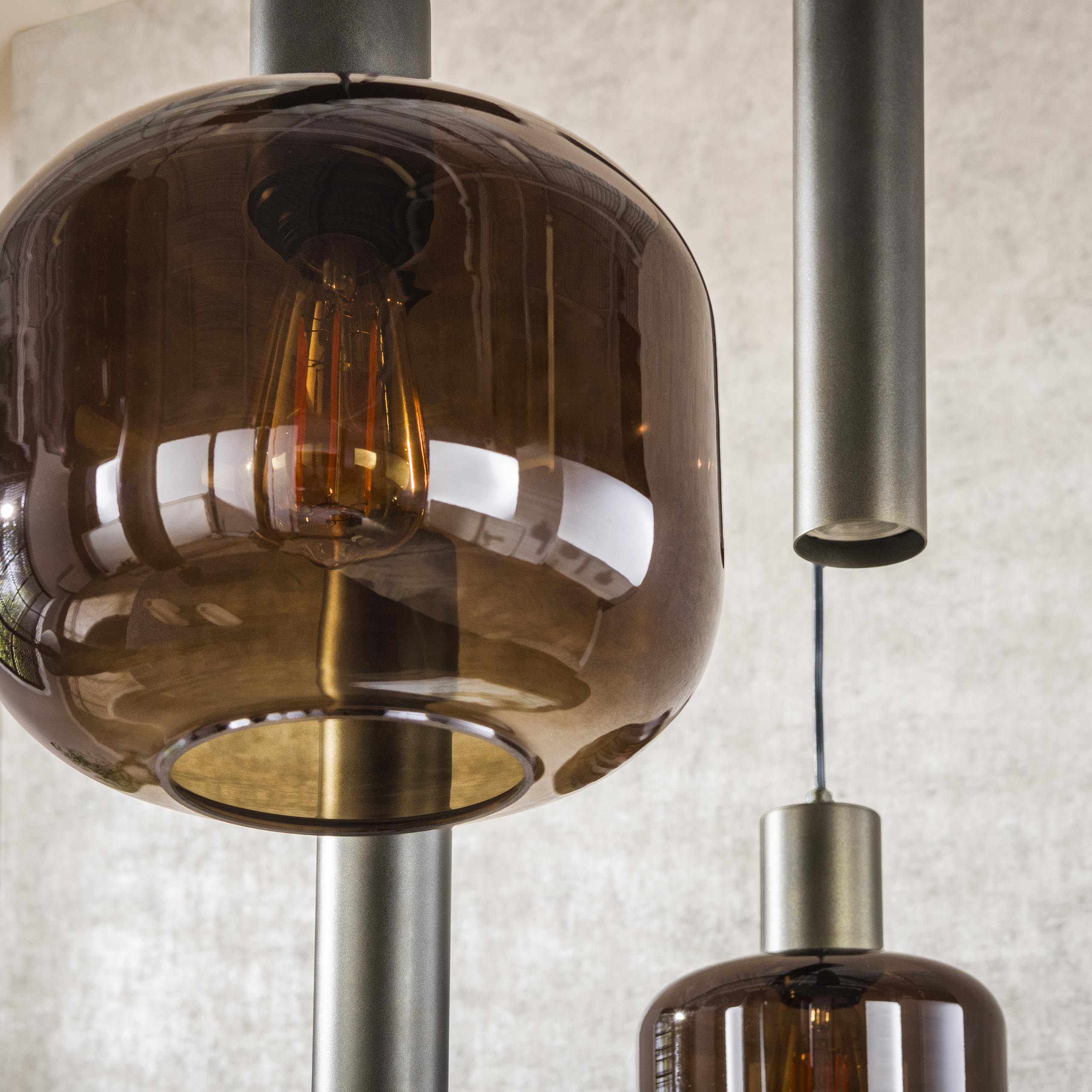Hanglamp Bronza 4+3-lichts / Sienna bruin – afbeelding 4