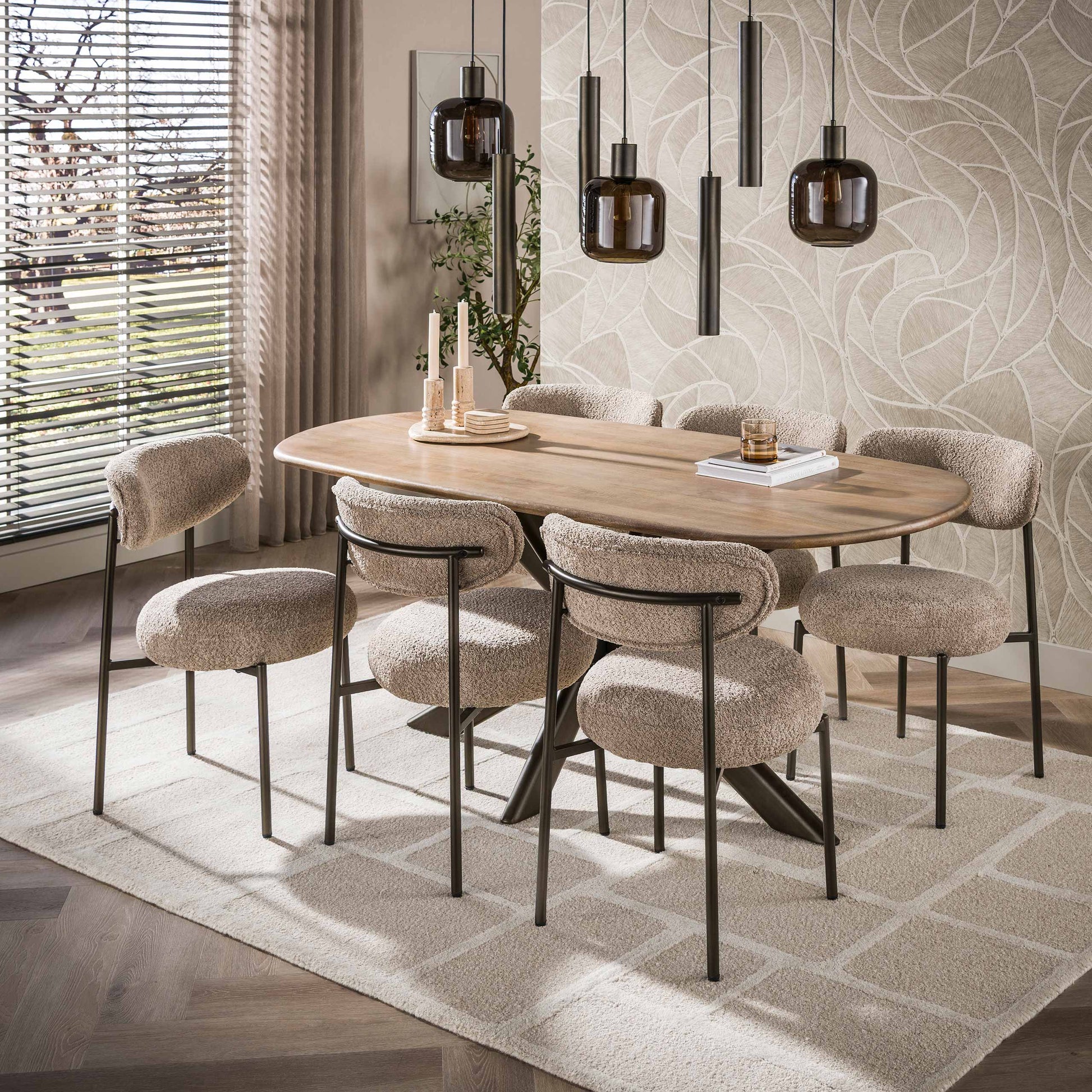 Hanglamp Bronza 4+3-lichts / Sienna bruin – afbeelding 5