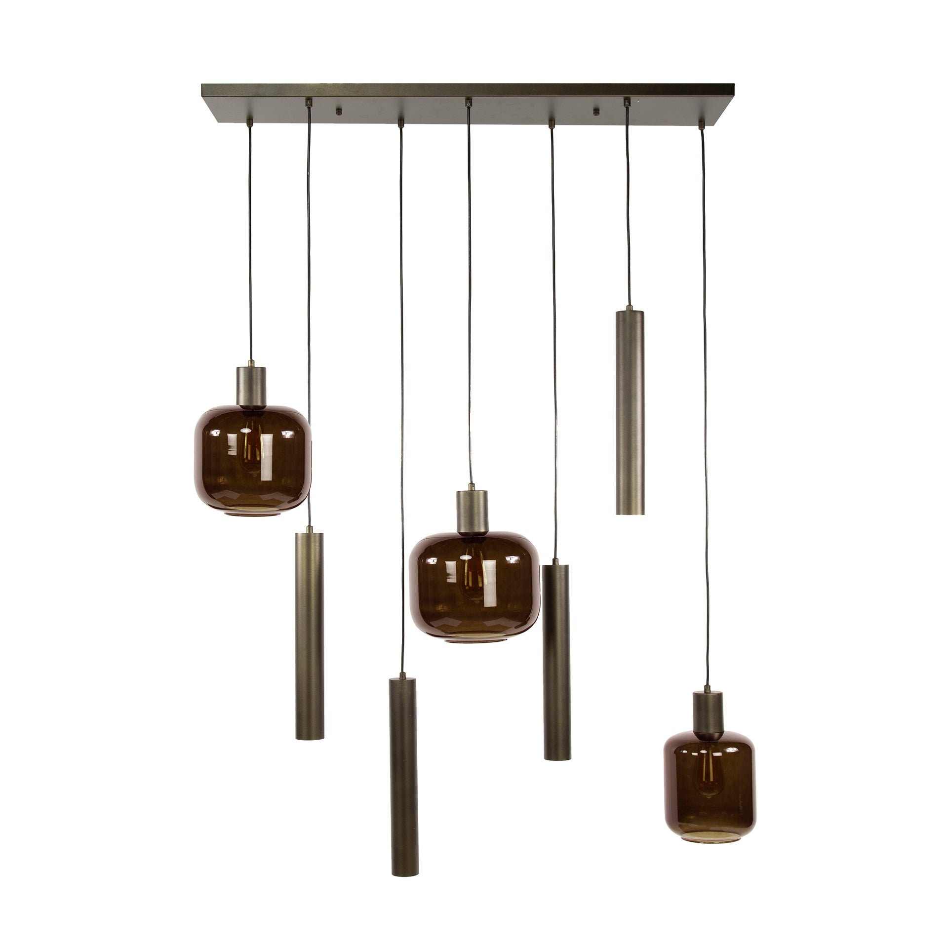 Hanglamp Bronza 4+3-lichts / Sienna bruin – afbeelding 6
