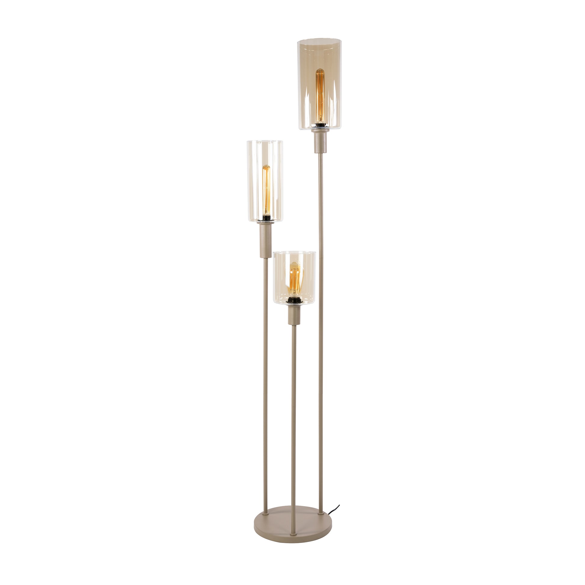 Vloerlamp Sepiora getrapt 3-lichts / Beige – afbeelding 4