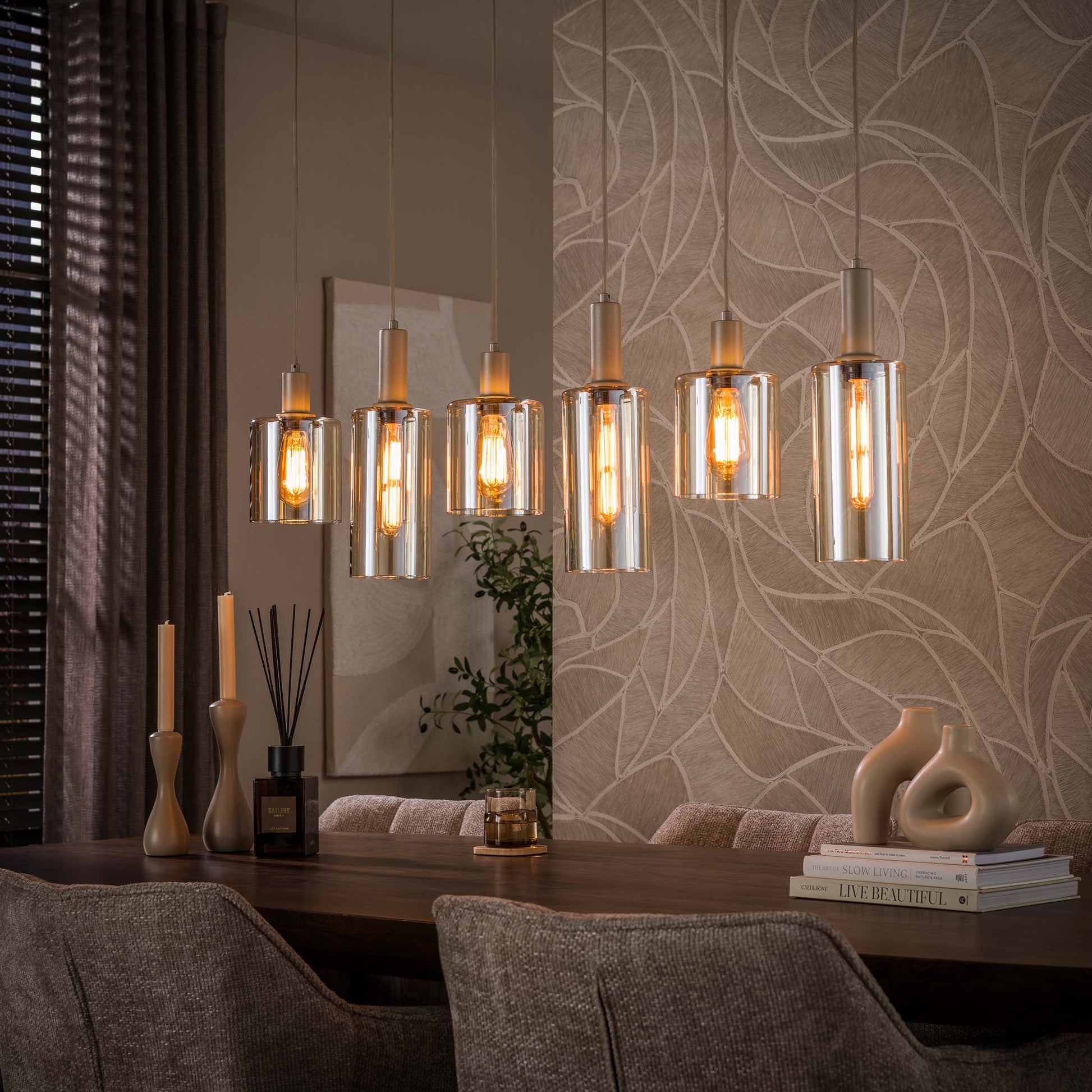 Hanglamp Sepiora 6-lichts / Beige – afbeelding 3
