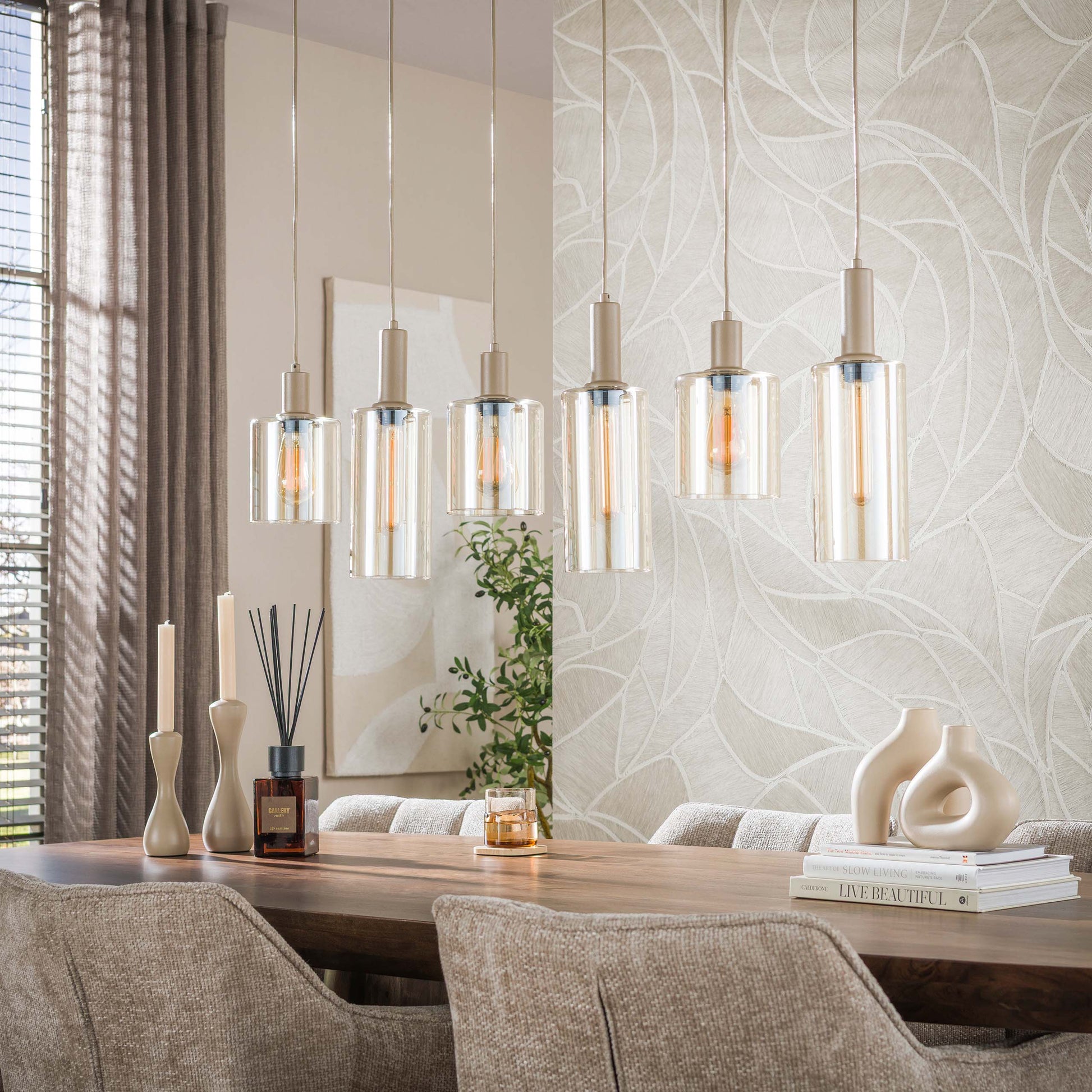Hanglamp Sepiora 6-lichts / Beige – afbeelding 4