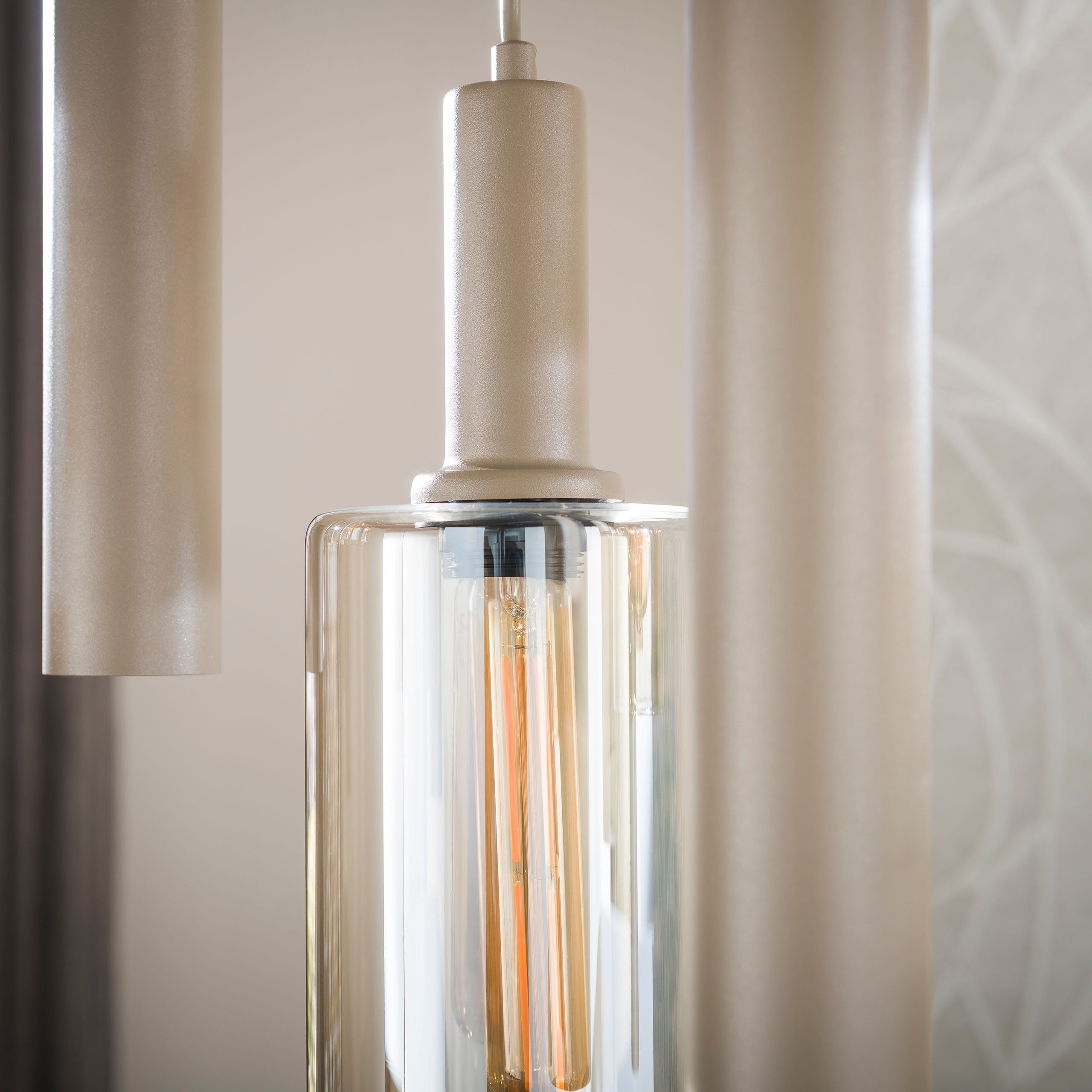 Hanglamp Sepiora 5+4-lichts / Beige – afbeelding 4