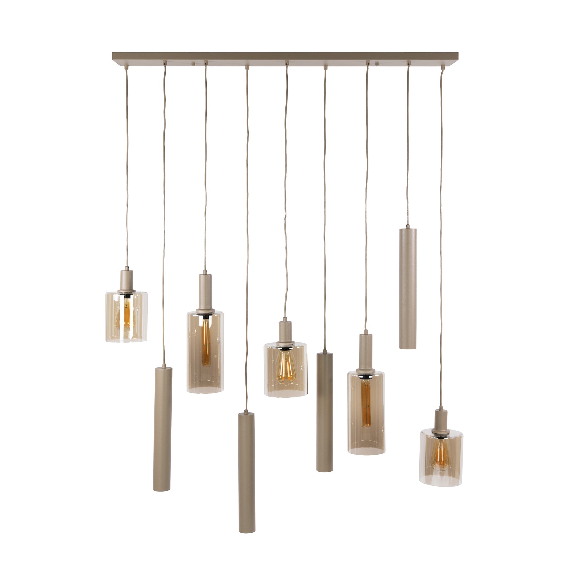 Hanglamp Sepiora 5+4-lichts / Beige – afbeelding 5