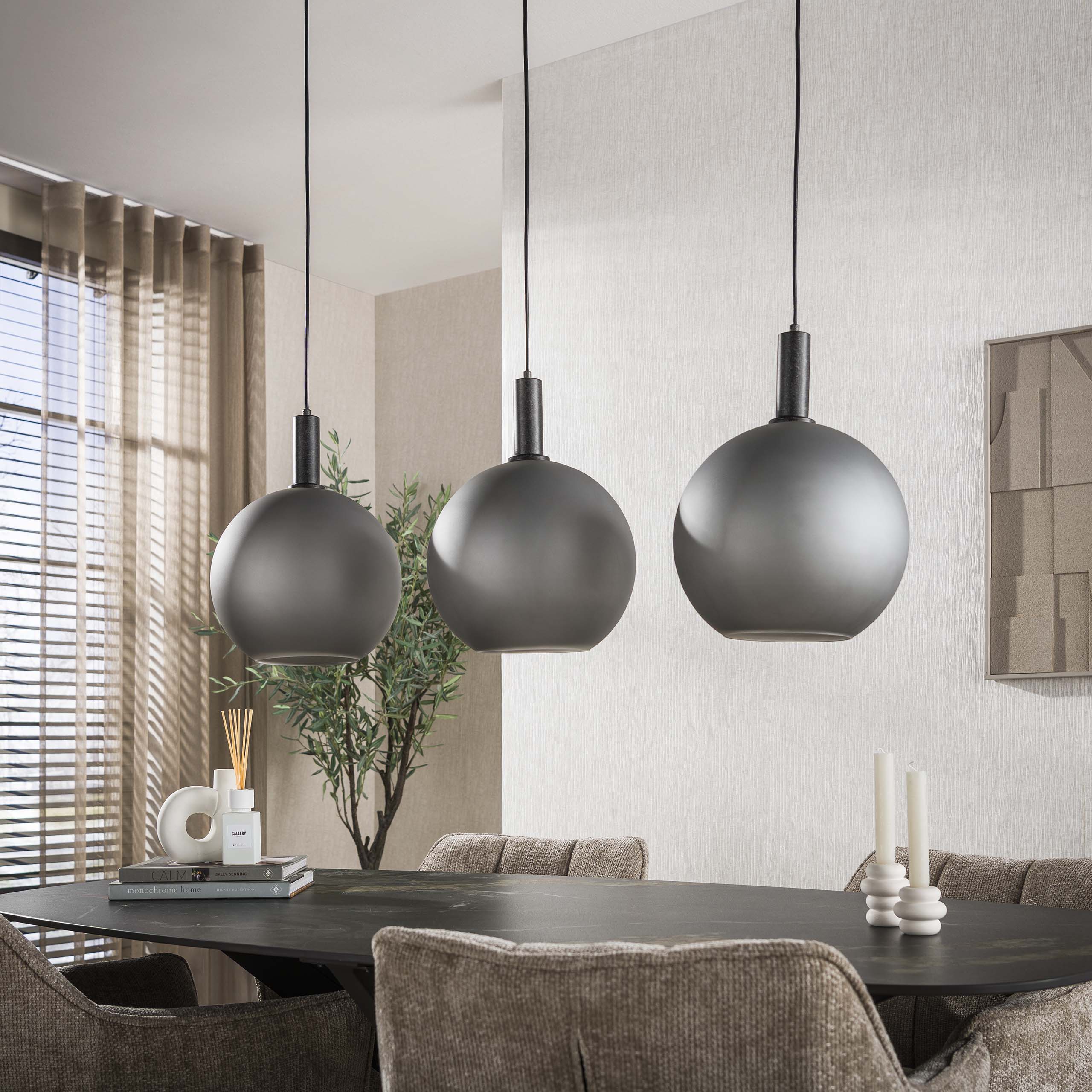 Hanglamp Bubble Frosted 3-lichts / Frosted grijs – afbeelding 2
