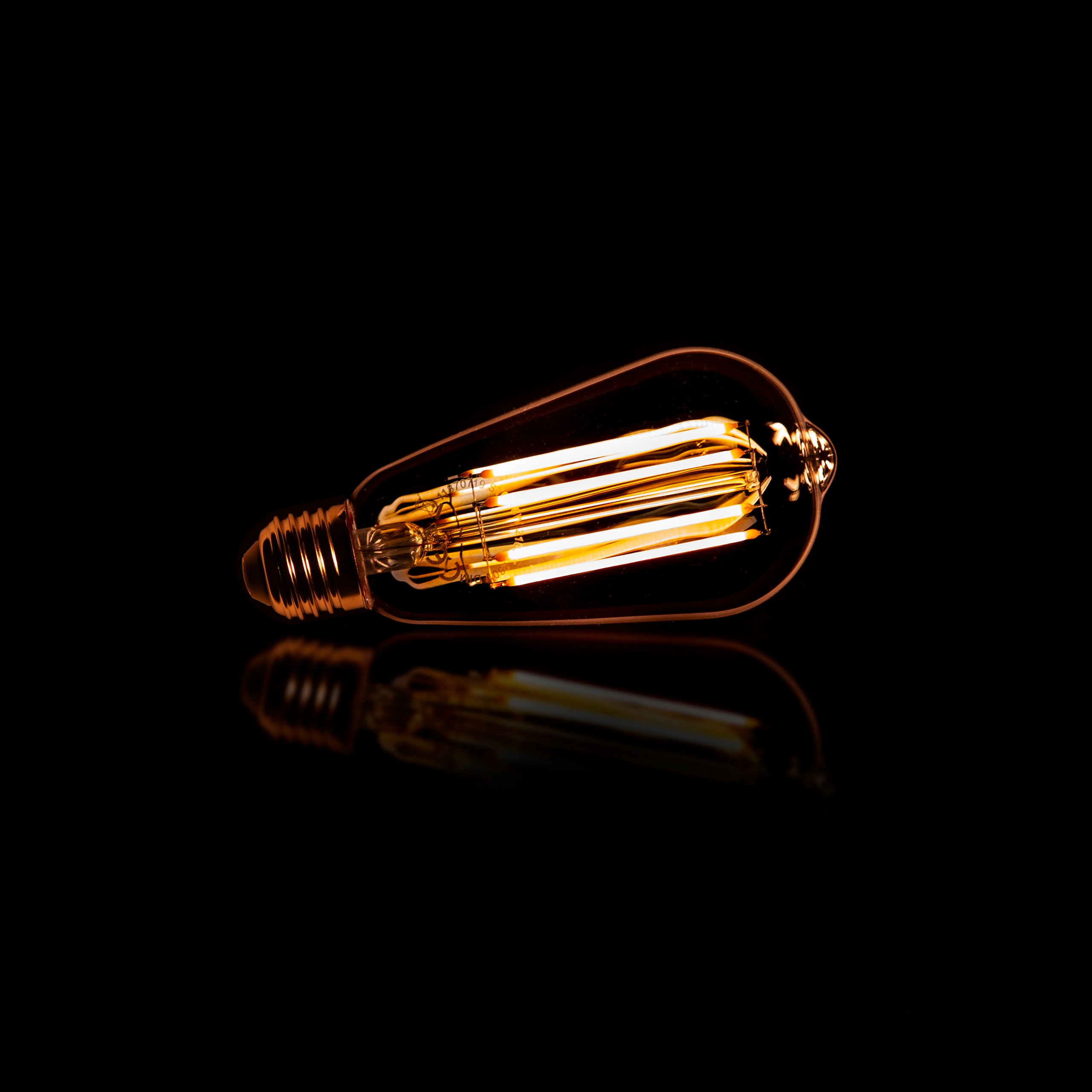 Lichtbron LED [ST64] filament druppel / Amber glas – afbeelding 2