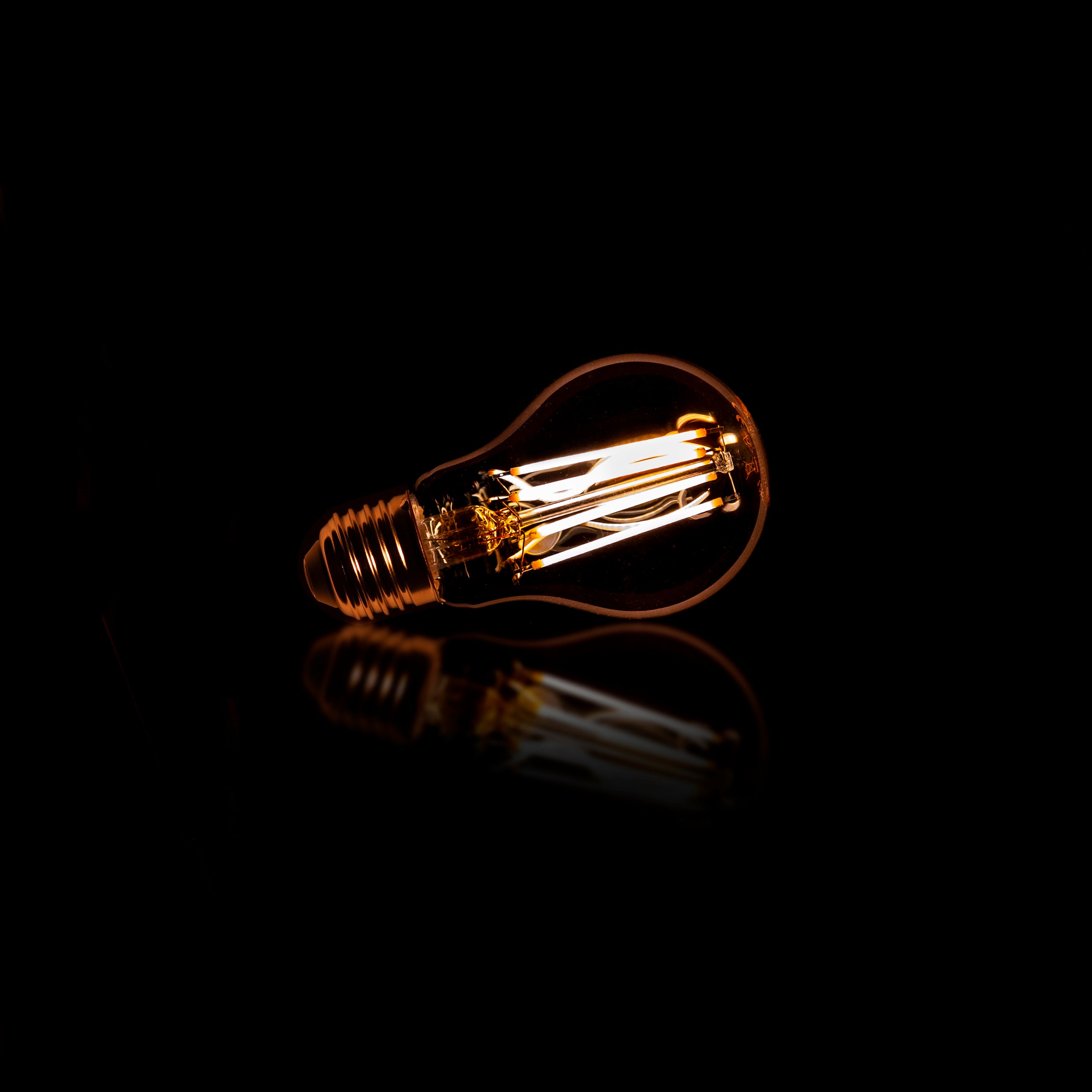 Lichtbron LED [A60] filament peer / Amber glas – afbeelding 2