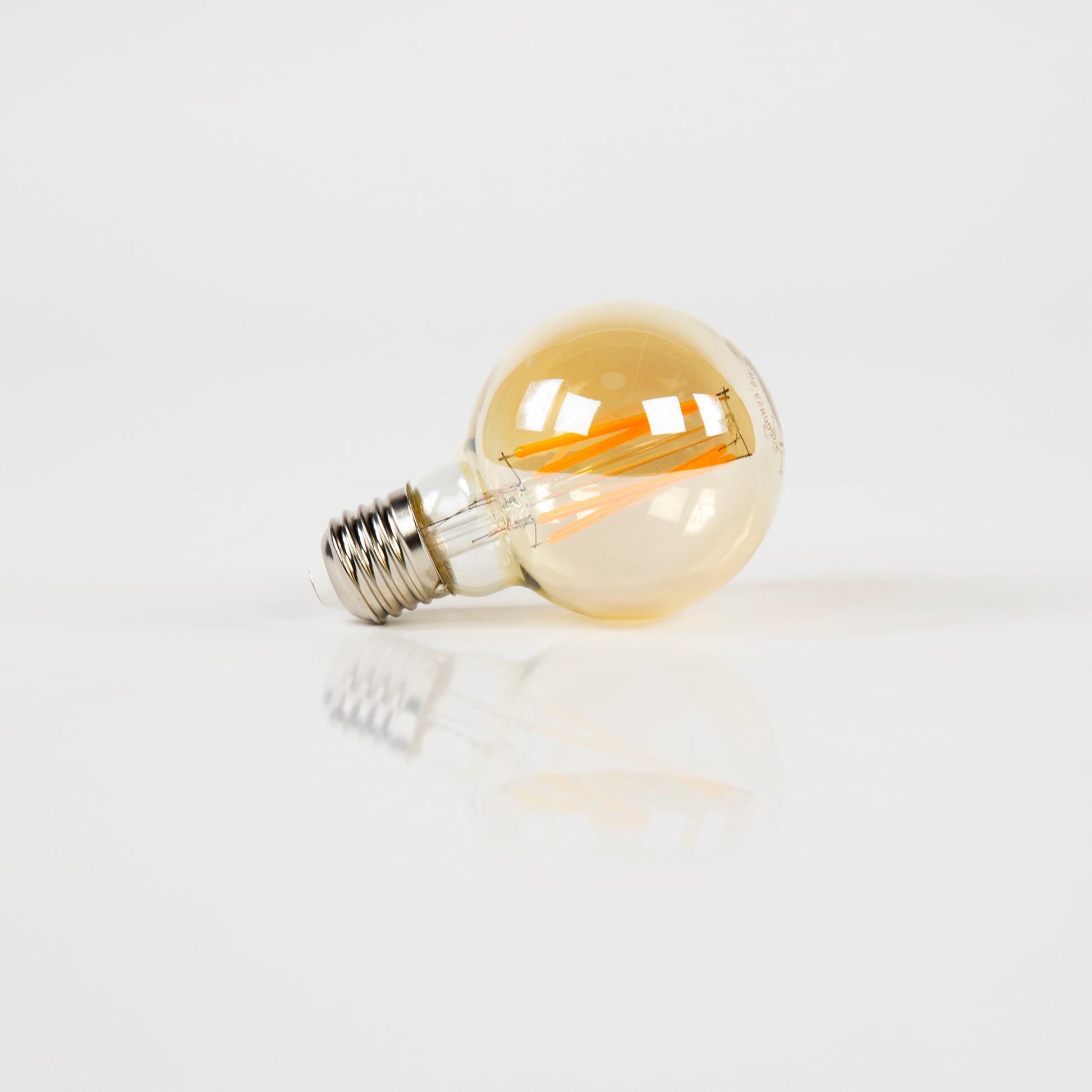 Lichtbron LED [G70] filament bol Ø7cm / Amber glas – afbeelding 3
