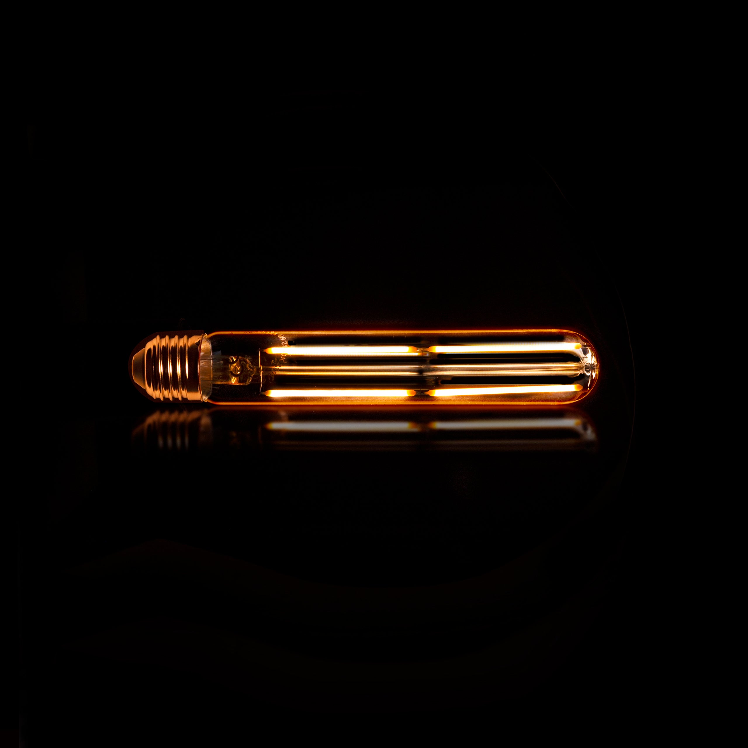 Lichtbron LED [T32-L185] filament buis 18 5cm / Amber glas – afbeelding 2