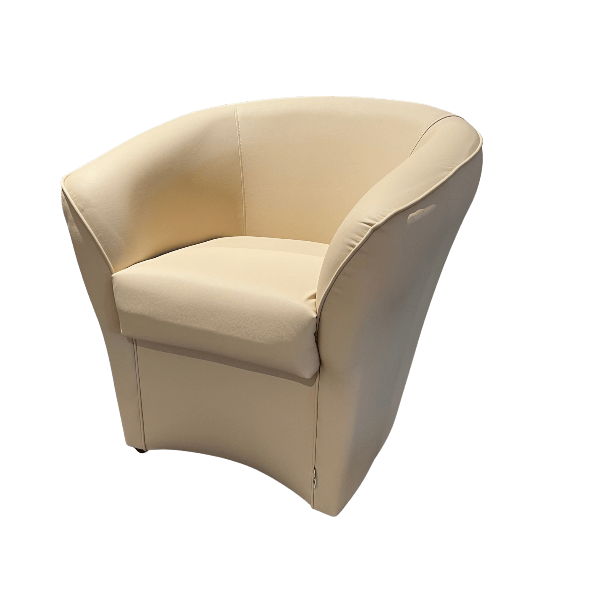 Clubzetel / Bijzetzetel leder - Beige