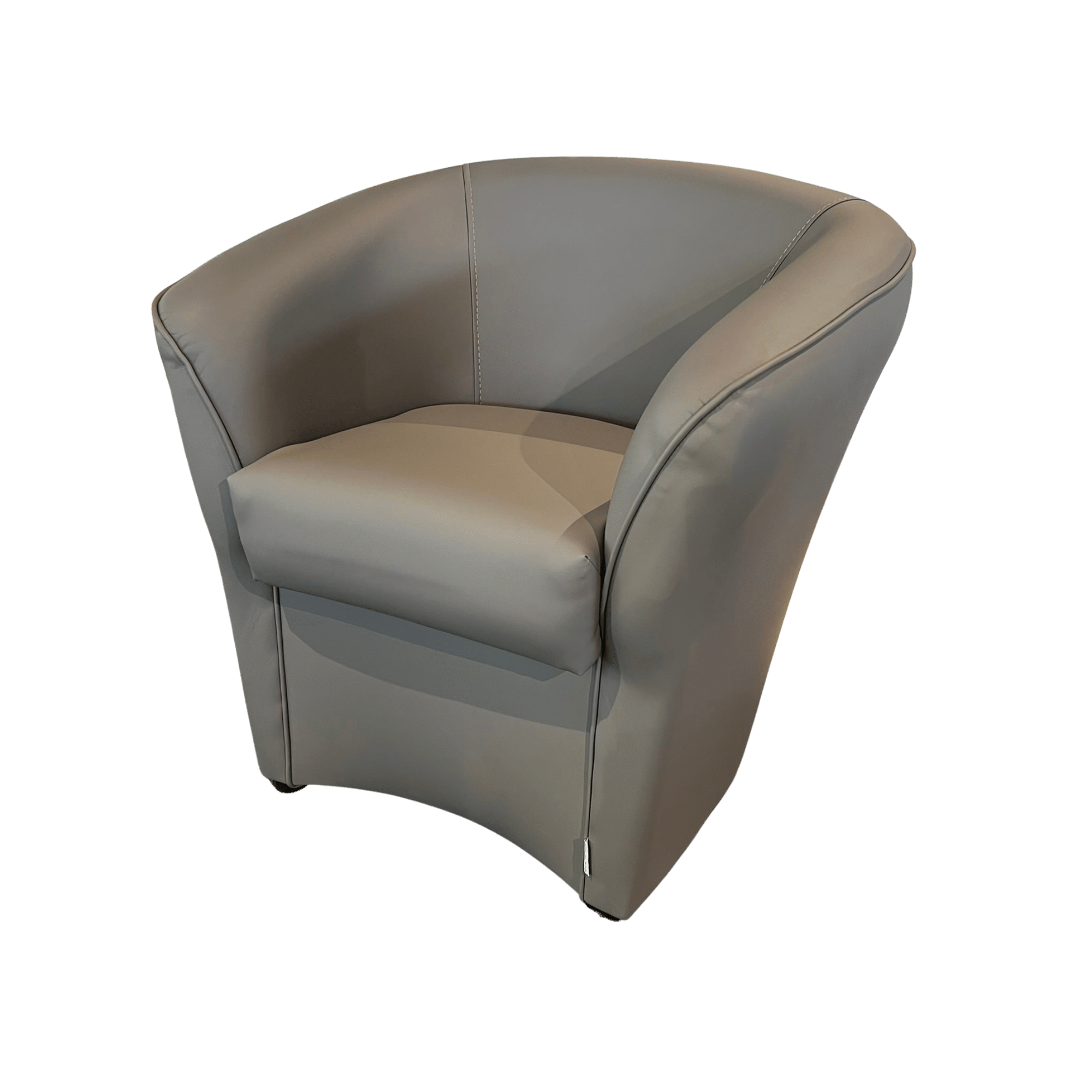 Clubzetel / Bijzetzetel leder - Donkergrijs