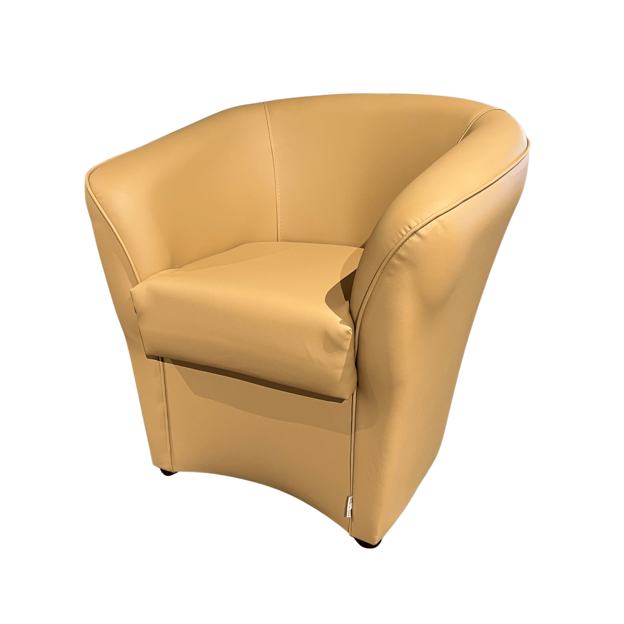 Clubzetel / Bijzetzetel leder - Koffie