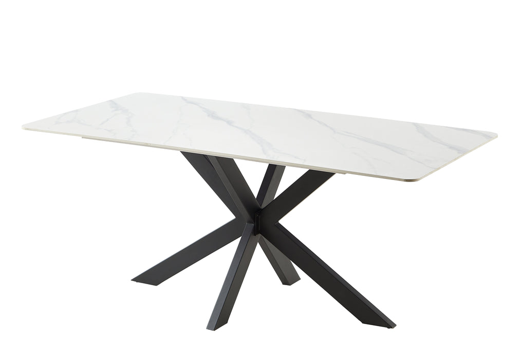 Keramisch tafel 180cm - carrara white