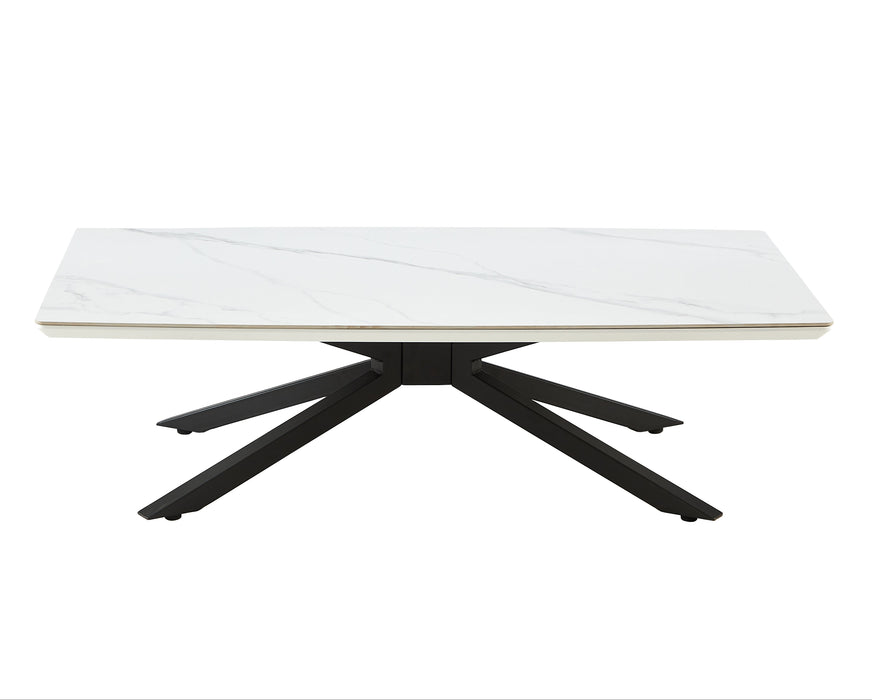 Keramische salontafel - carrara white