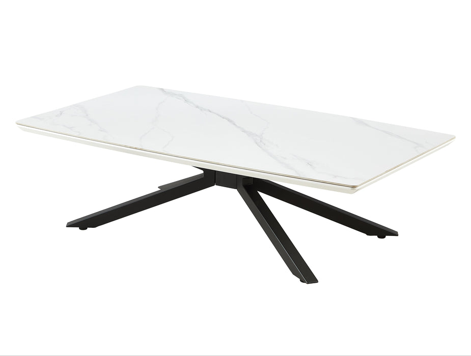 Keramische salontafel - carrara white