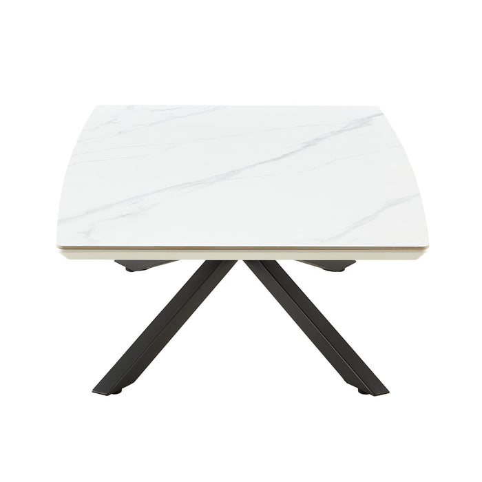 Keramische salontafel - carrara white