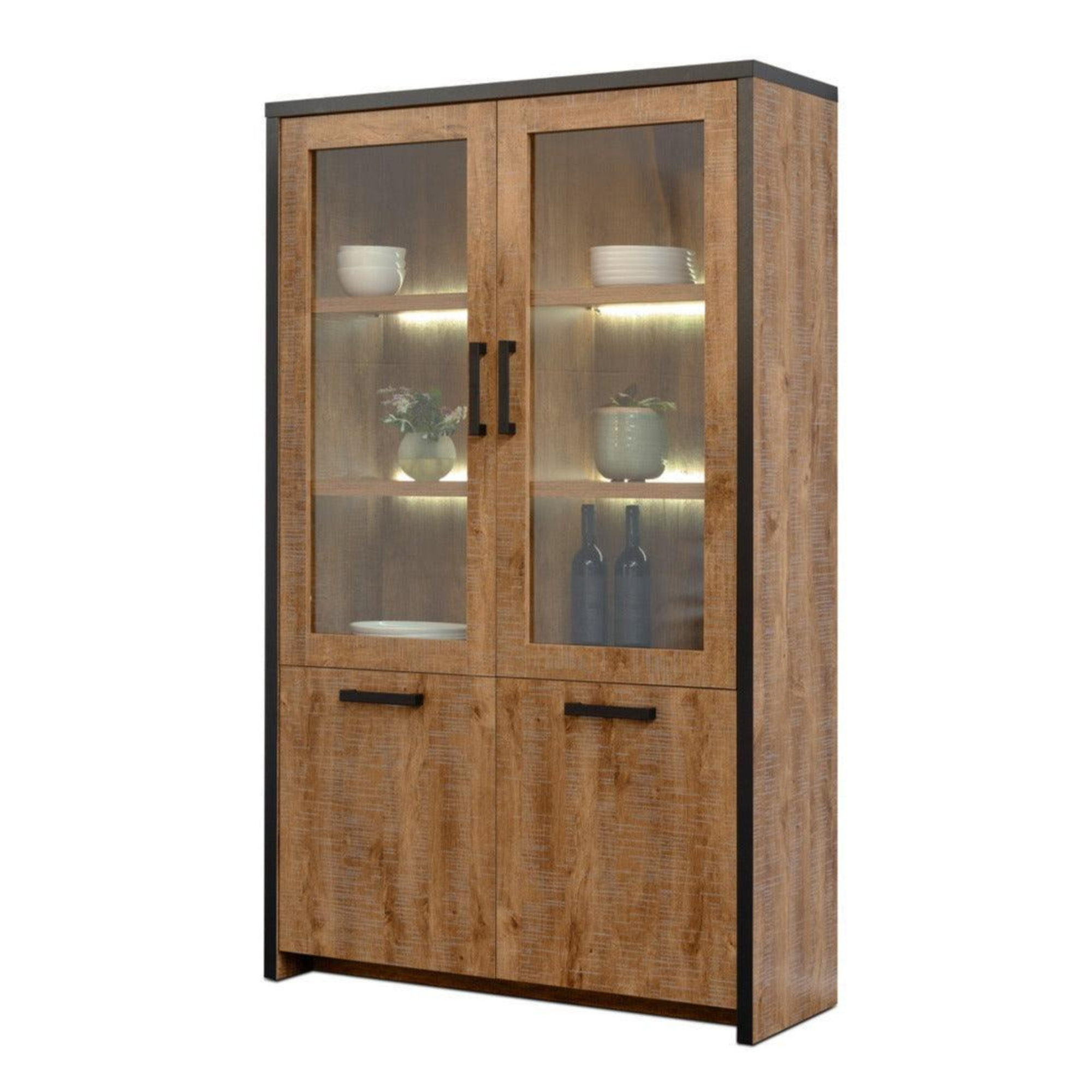 Glaskast Star met LED 110cm
