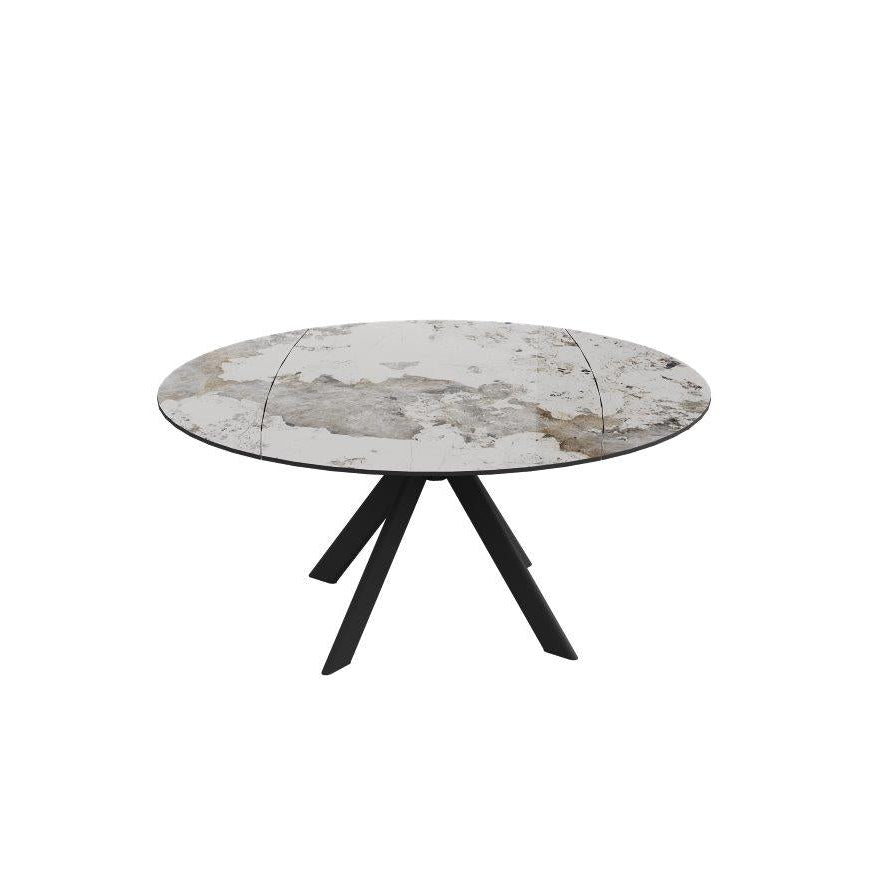 Ronde uitschuifbare keramische eettafel Palermo