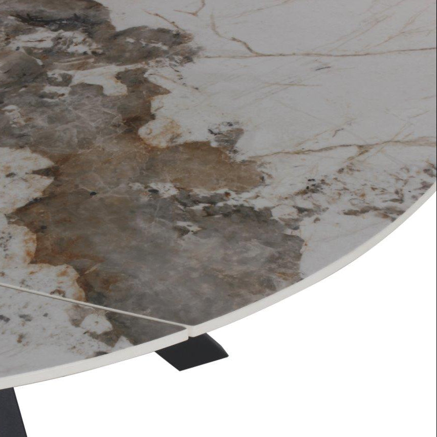 Ronde uitschuifbare keramische eettafel Palermo