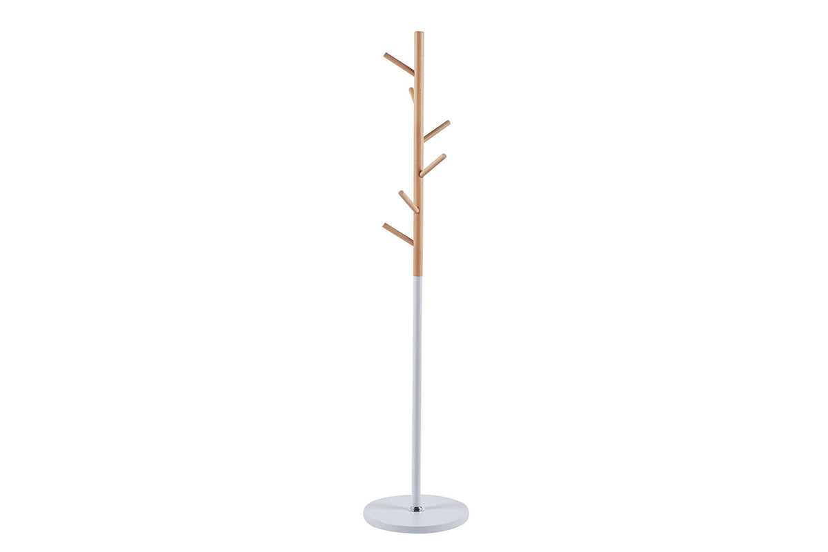 Kapstok 'Viola' Wit – breedte 37 cm, diepte 37 cm en hoogte 172 cm – aanzicht 3