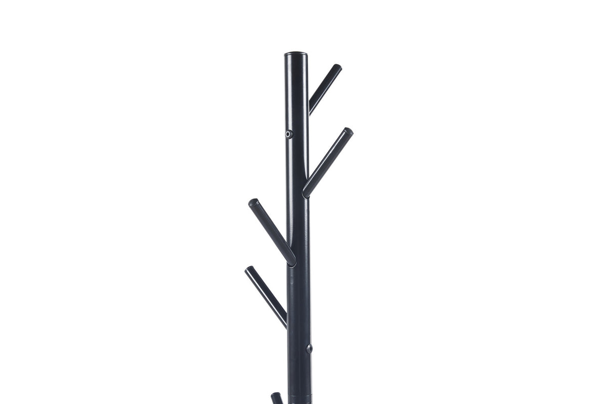 Kapstok 'Kassie' Zwart – breedte 48 cm, diepte 48 cm en hoogte 174 cm – aanzicht 4