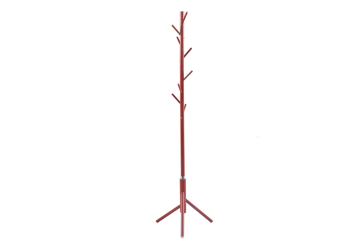 Kapstok 'Kassie' Rood – breedte 48 cm, diepte 48 cm en hoogte 174 cm – aanzicht 3