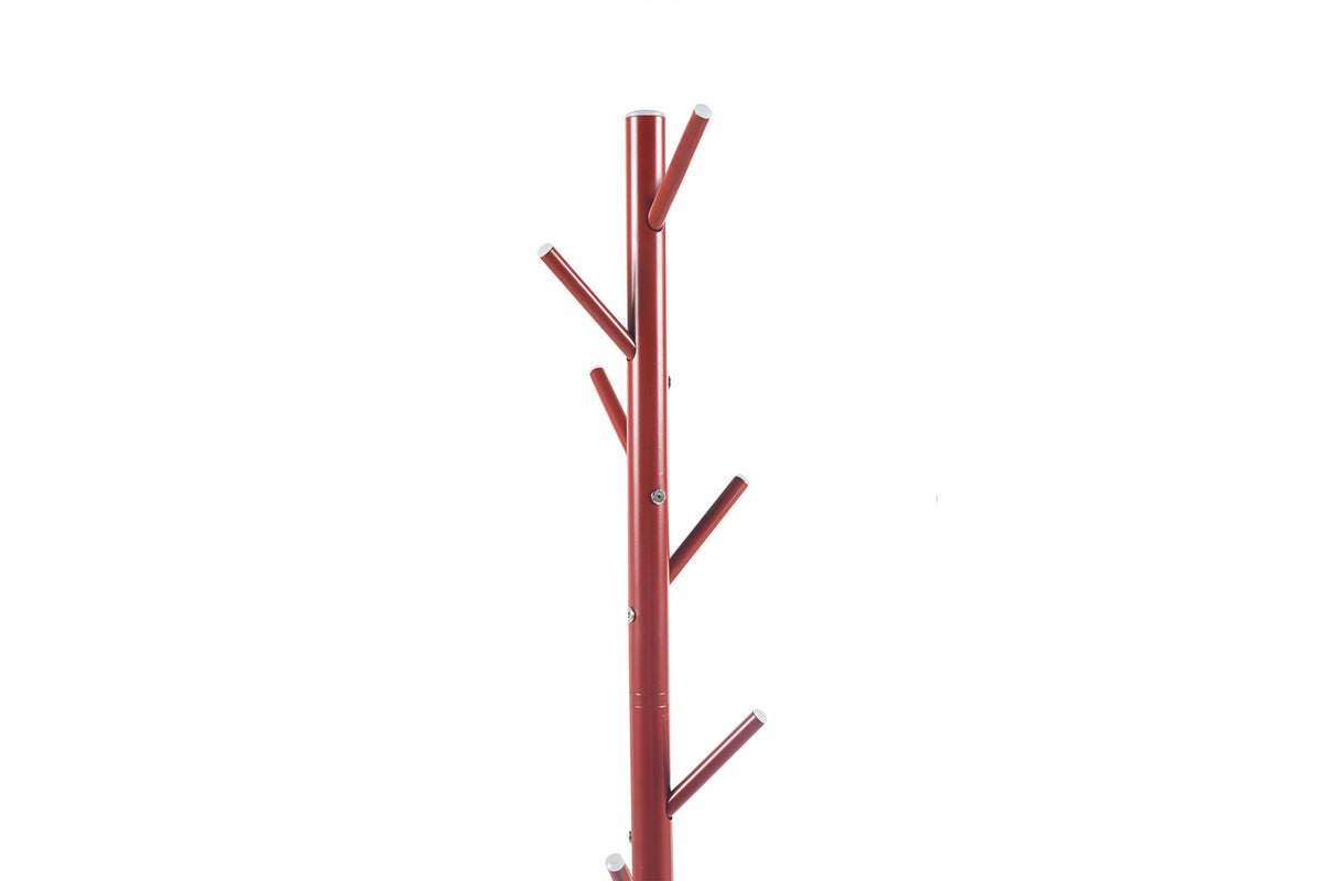 Kapstok 'Kassie' Rood – breedte 48 cm, diepte 48 cm en hoogte 174 cm – aanzicht 4
