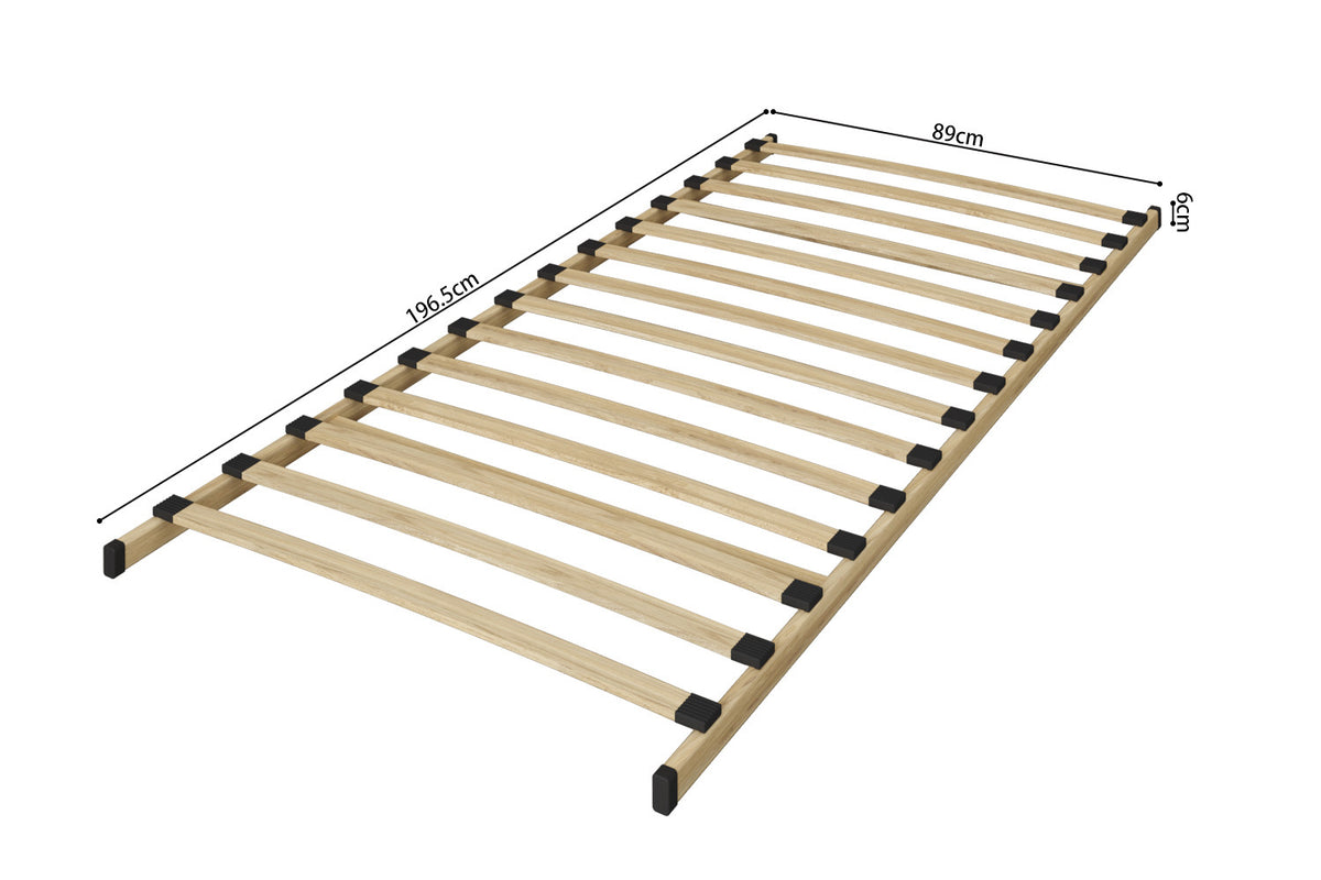 Lattenbodem 'Alpha' 90x200 – ligformaat: 90 x 200 cm. hoogte: 6 cm – aanzicht 5