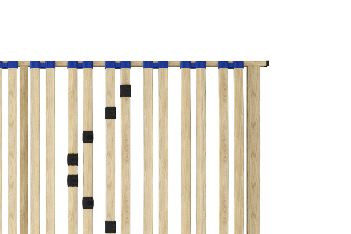 Lattenbodem 'Ruby' 90x200 – ligformaat: 90 x 200 cm. hoogte: 7 cm – aanzicht 3