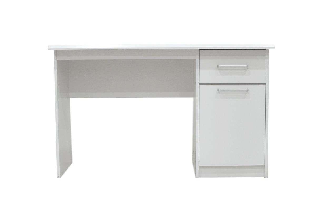 Bureau 'Milou' 1 lade 1 deur Wit – breedte 121 cm, diepte 60 cm en hoogte 75 cm – aanzicht 2