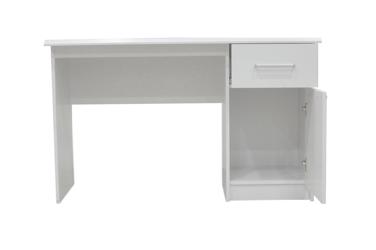 Bureau 'Milou' 1 lade 1 deur Wit – breedte 121 cm, diepte 60 cm en hoogte 75 cm – aanzicht 6