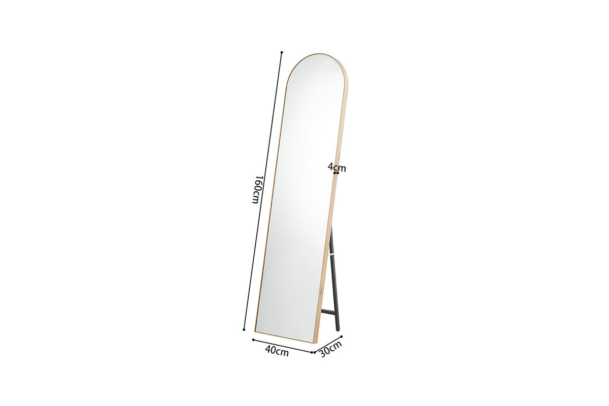 Spiegel 'Rosalie' 160x40 Oude eik – breedte 40 cm en hoogte 160 cm – aanzicht 6