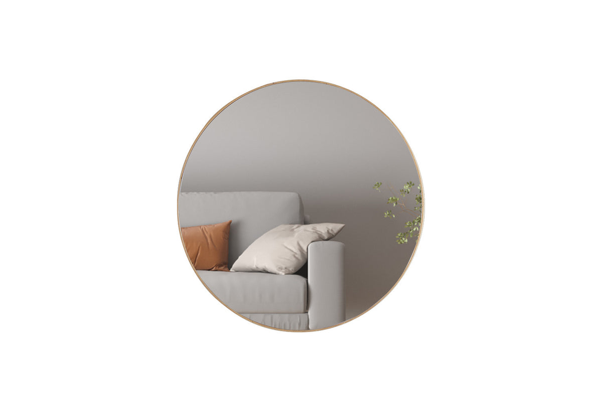 Spiegel 'Ria' 80x80 Oude eik – breedte 80 cm en hoogte 80 cm – aanzicht 3