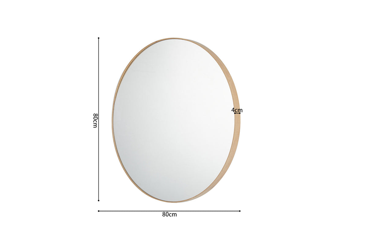 Spiegel 'Ria' 80x80 Oude eik – breedte 80 cm en hoogte 80 cm – aanzicht 6
