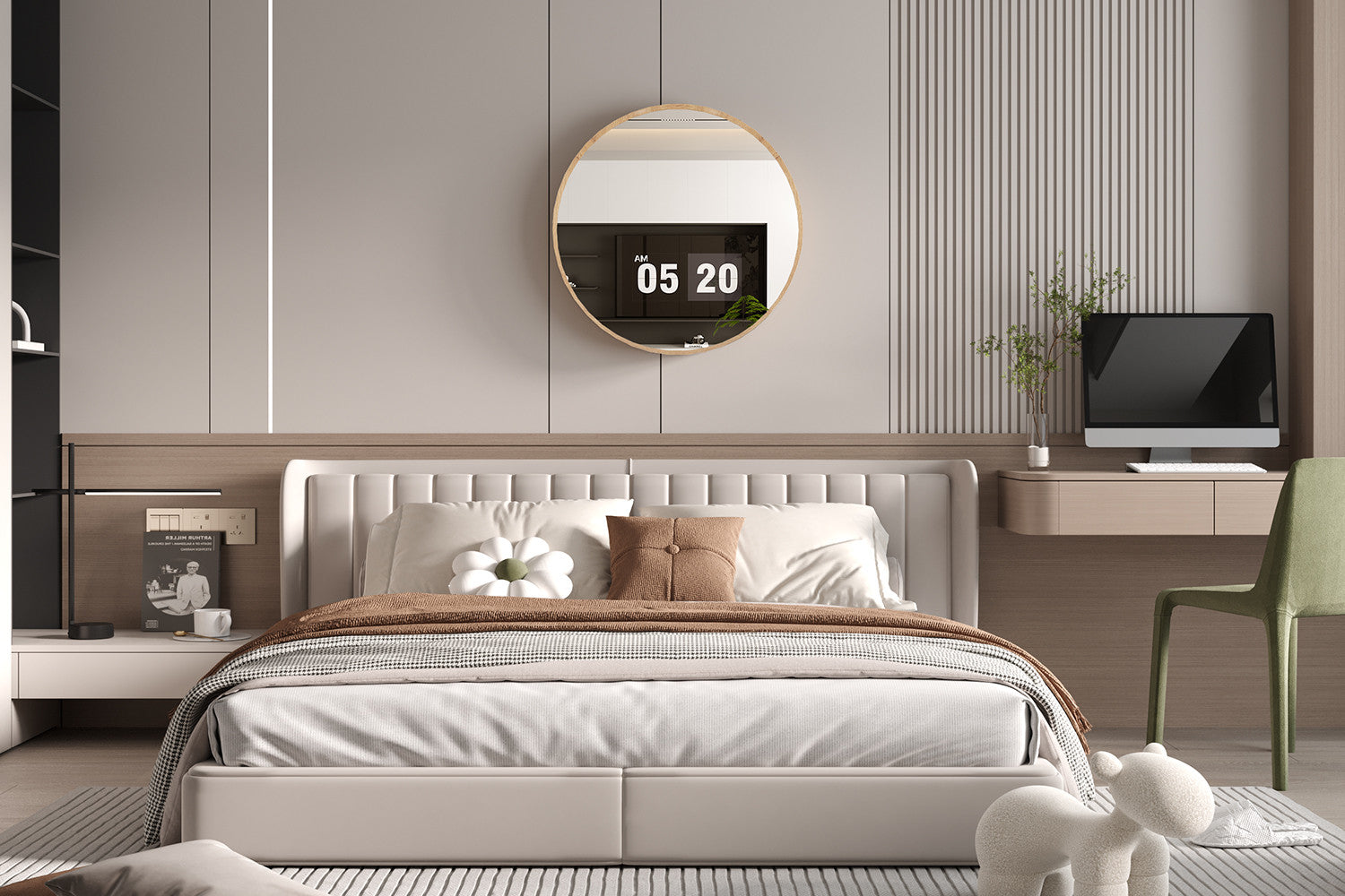 Spiegel 'Roxy' 80x80 Oude eik - afbeelding 2