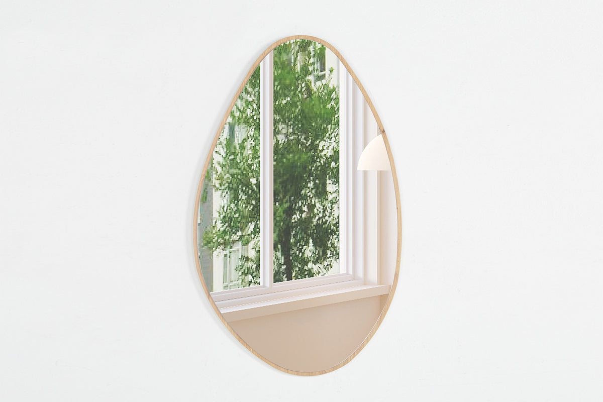 Spiegel 'Rana' 80x50 Oude eik – breedte 50 cm en hoogte 80 cm – aanzicht 3