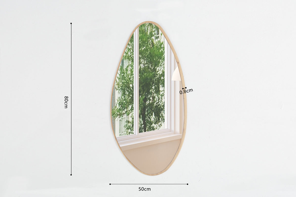 Spiegel 'Rana' 80x50 Oude eik – breedte 50 cm en hoogte 80 cm – aanzicht 6